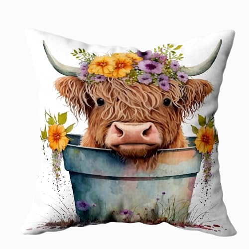 Cow and Flowers