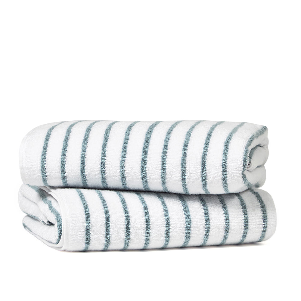 Premium 100% Cotton Cabana Towel Set - 2 Pack Soft Absorbent Beach Towels for Pool, Vacation & Outdoor Use - Quick Dry Bath Towels for Summer, Travel & Spa Days