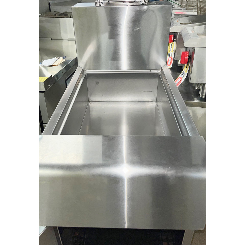 SCRATCH & DENT Nella Freestanding Chip Dump Station with Heat Lamp 43260 - Commercial Food Warmer for Restaurants, Buffets & Catering Events