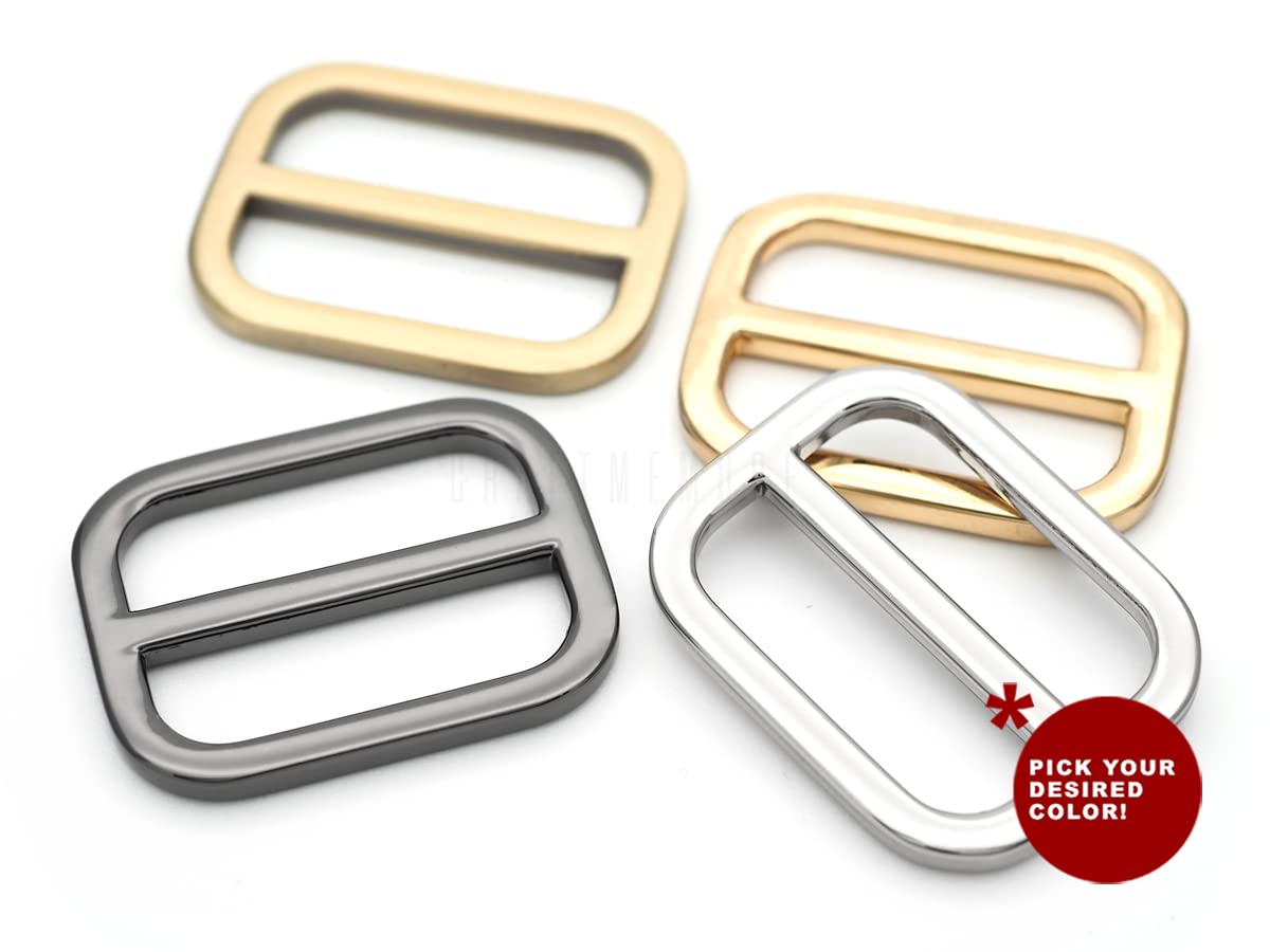 CRAFTMEMORE 6-Pack Oval Slide Buckle Metal Triglide Strap Adjuster for Bags, Belts & Accessories - Durable Flat Oval Slider Keeper for DIY Crafting, Pet Collars & Outdoor Gear