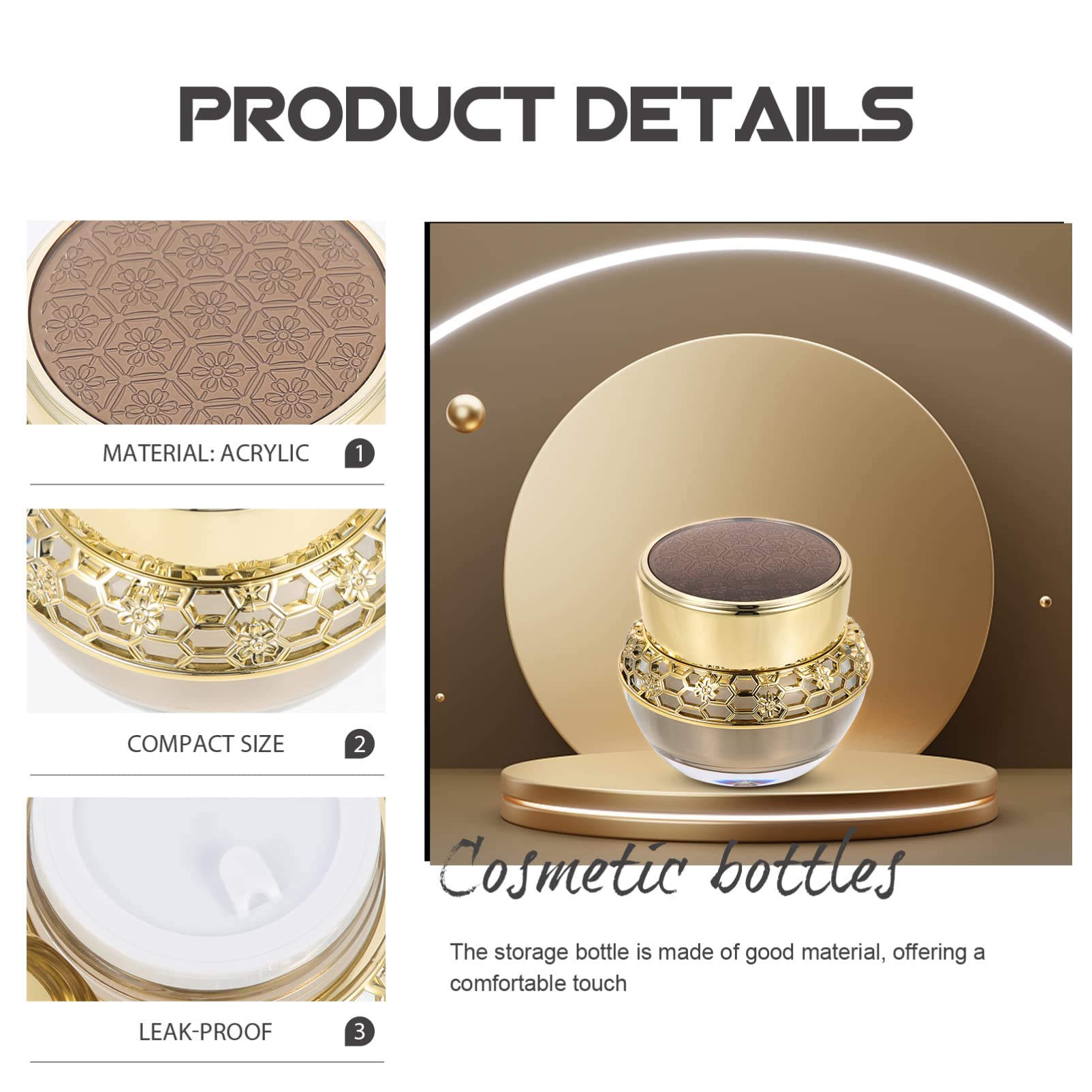 EXCLUZO 30g Sample Jars with Lids - Leak-Proof Cosmetic Containers for Makeup, Skincare & Travel Accessories | Perfect for DIY Beauty Products, Essential Oils & Sample Storage