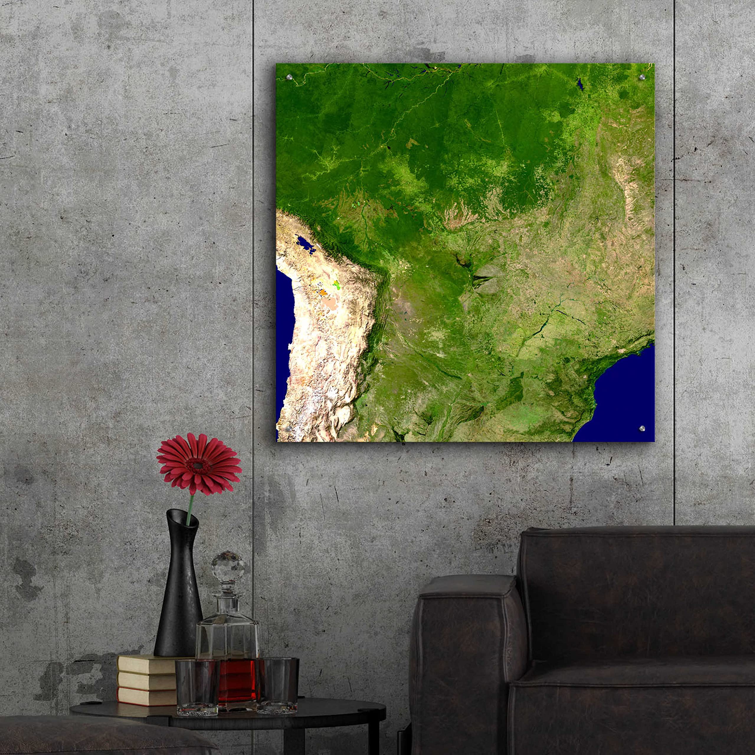 Epic Art 'Earth as Art: South America' Acrylic Glass Wall Art - 36x36 Inches Modern Home Decor for Living Room, Bedroom & Office - Stunning Landscape Photography Print