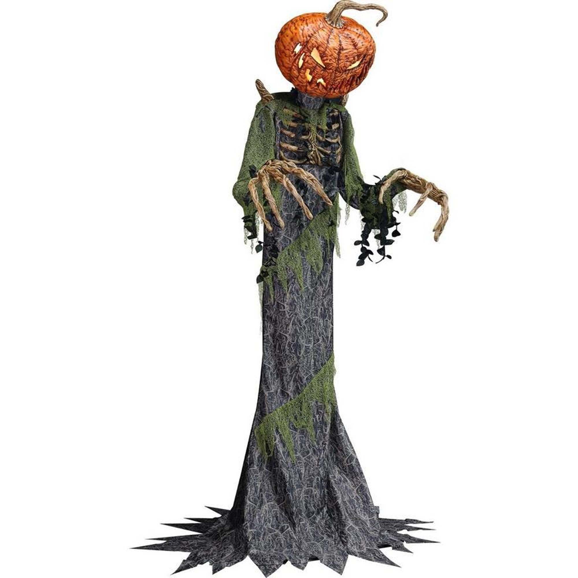 144-Inch Animatronic Towering Pumpkin Halloween Decoration - Scary Moving Prop for Haunted Houses, Yard Displays & Outdoor Party Decor