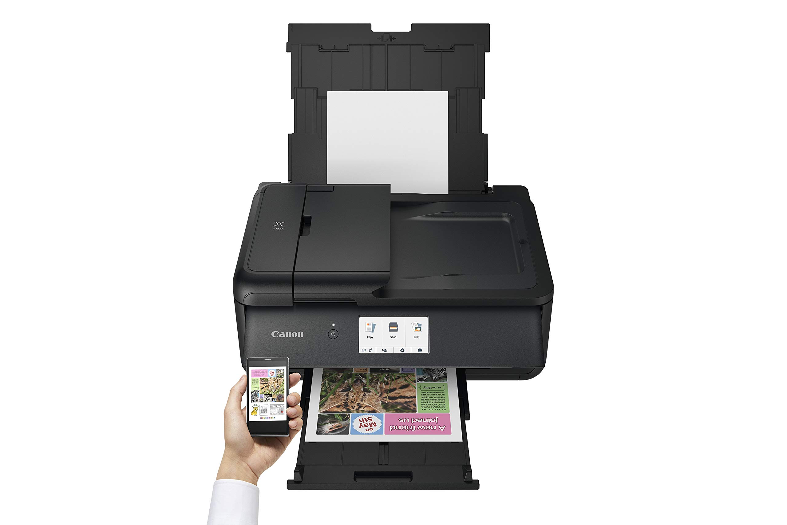 Canon TS9550 Wireless All-in-One Inkjet Printer with Scanner, Copier & Fax - Black | Ideal for Home Office, Small Business & Remote Work Printing Needs