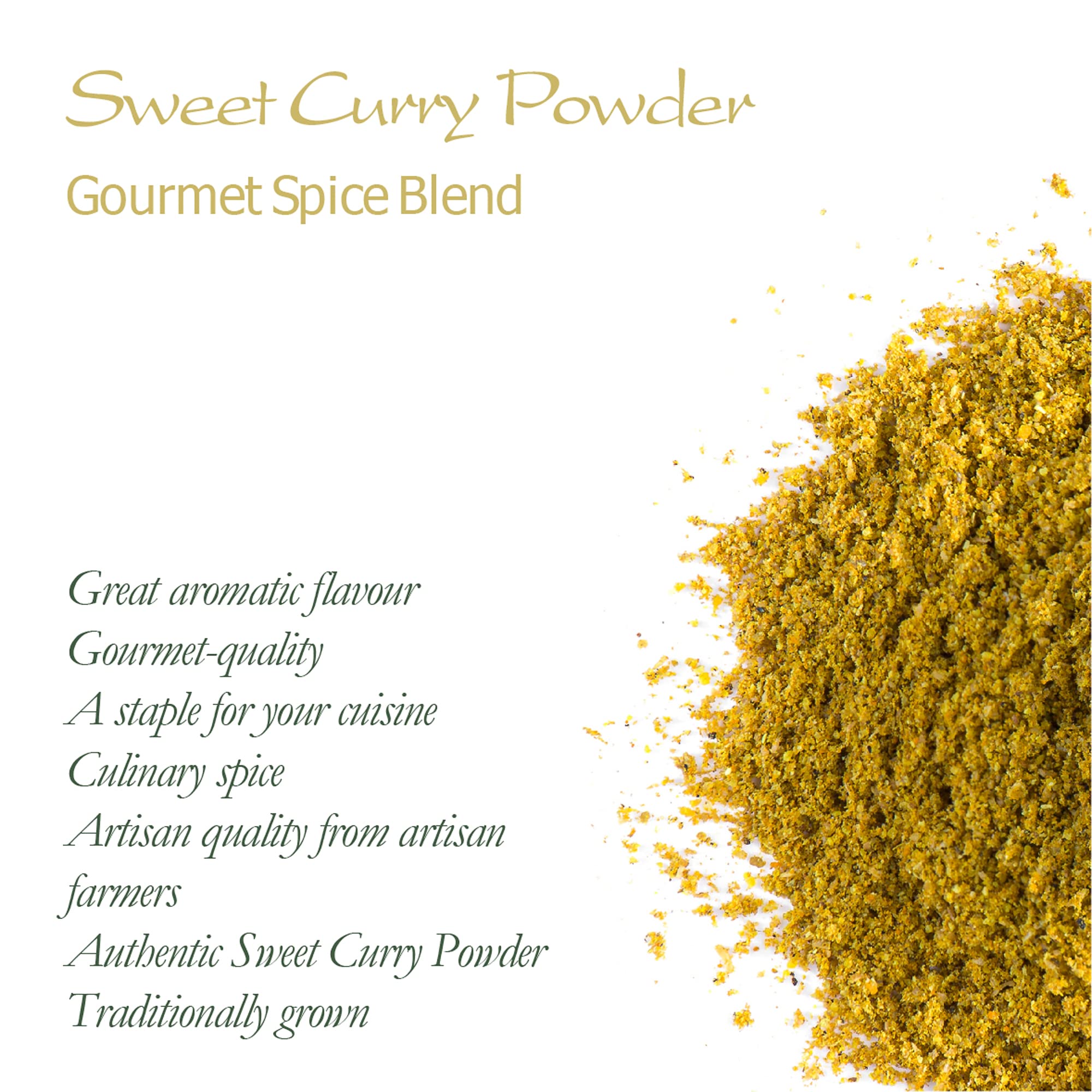 Organic Sweet Yellow Curry Powder - Authentic Indian Spice Blend for Cooking, Seasoning & Flavoring | Perfect for Curries, Soups, Rice & Meat Dishes