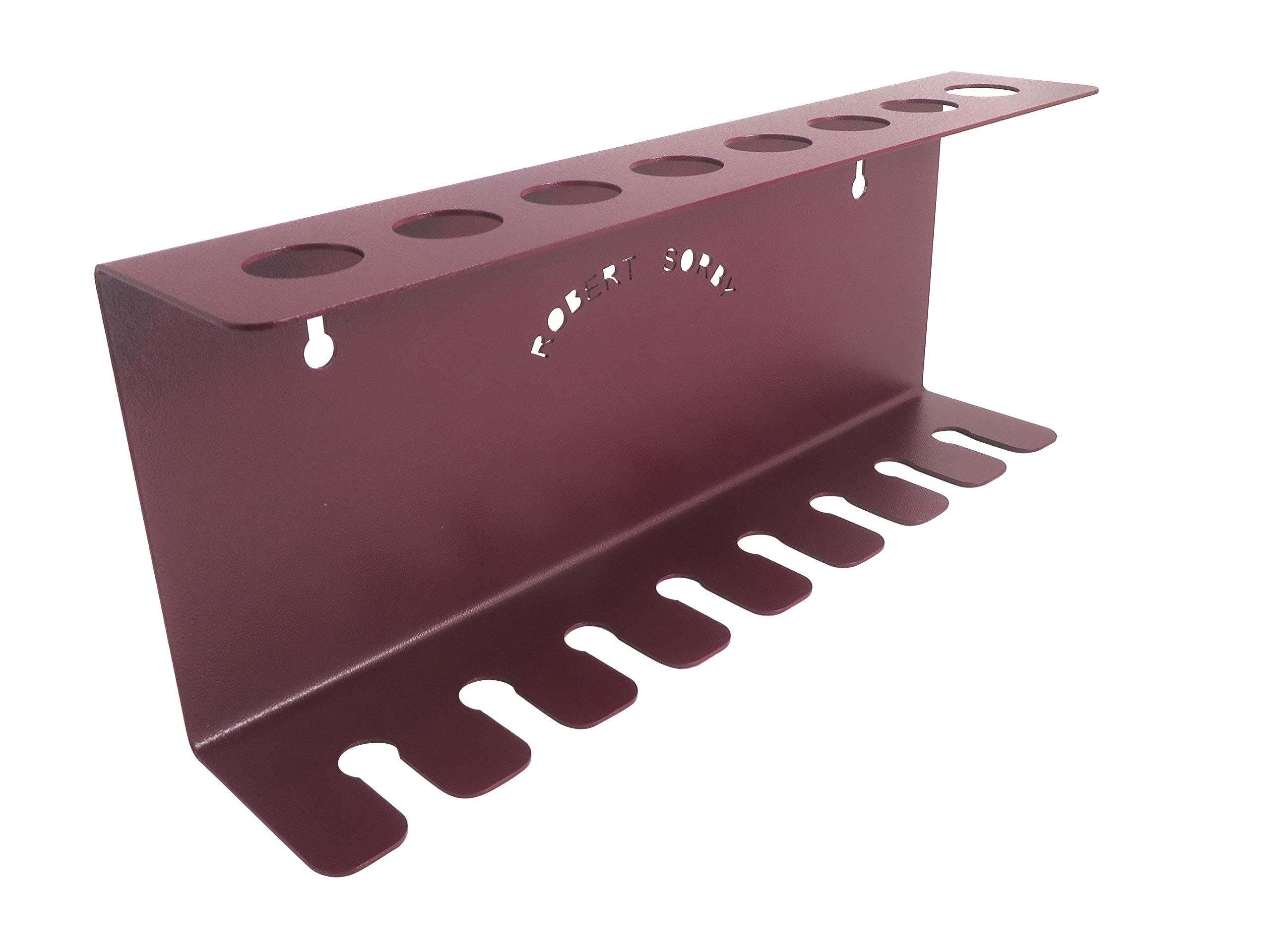 Robert Sorby LRACK8 Deluxe 8-Slot Lathe Tool Wall Rack - Premium Woodturning Tool Storage for Woodworking Shop & Garage Organization