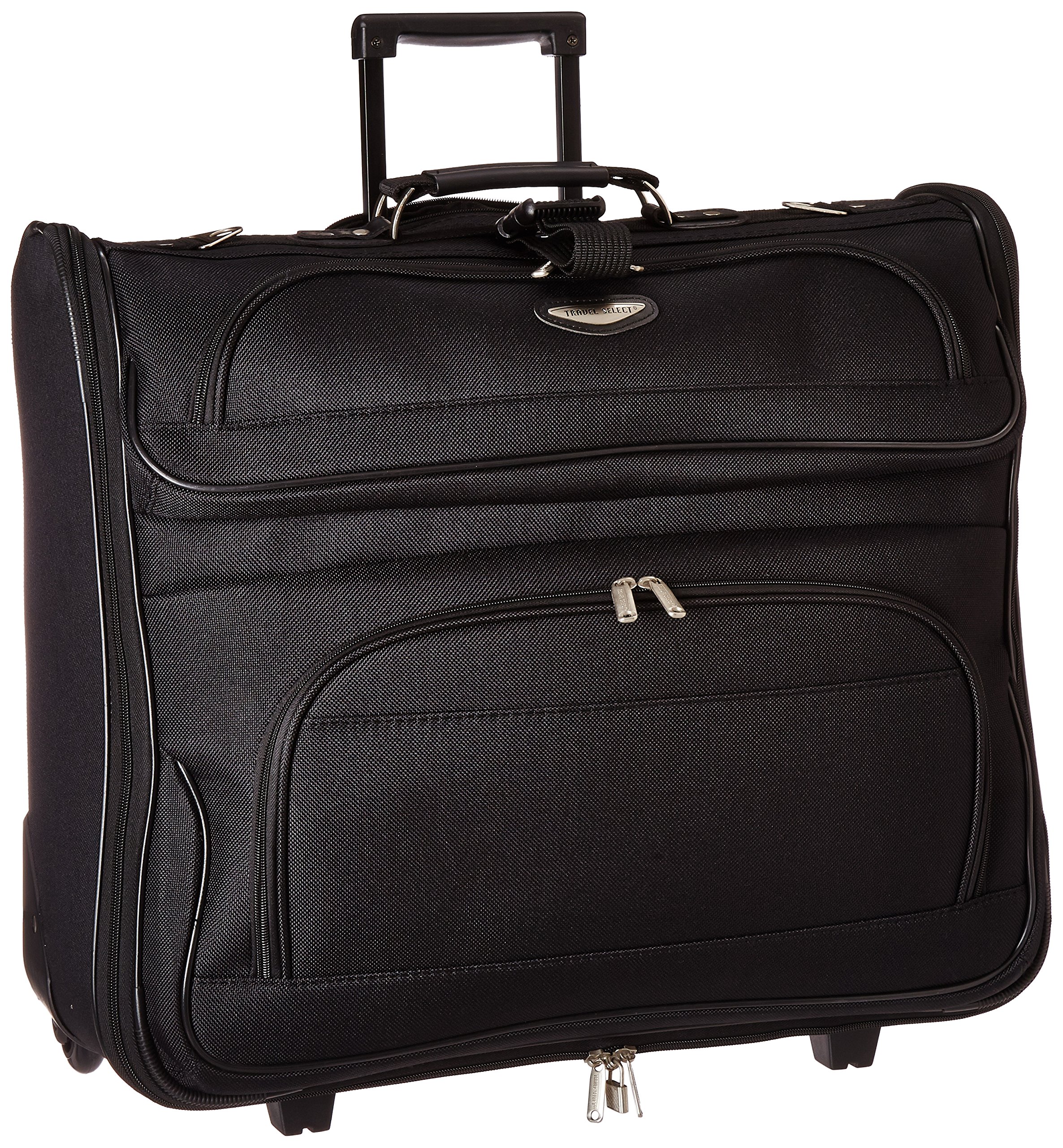 Travel Select Amsterdam Business Rolling Garment Bag - Black One Size Carry-On Luggage for Business Trips & Formal Events