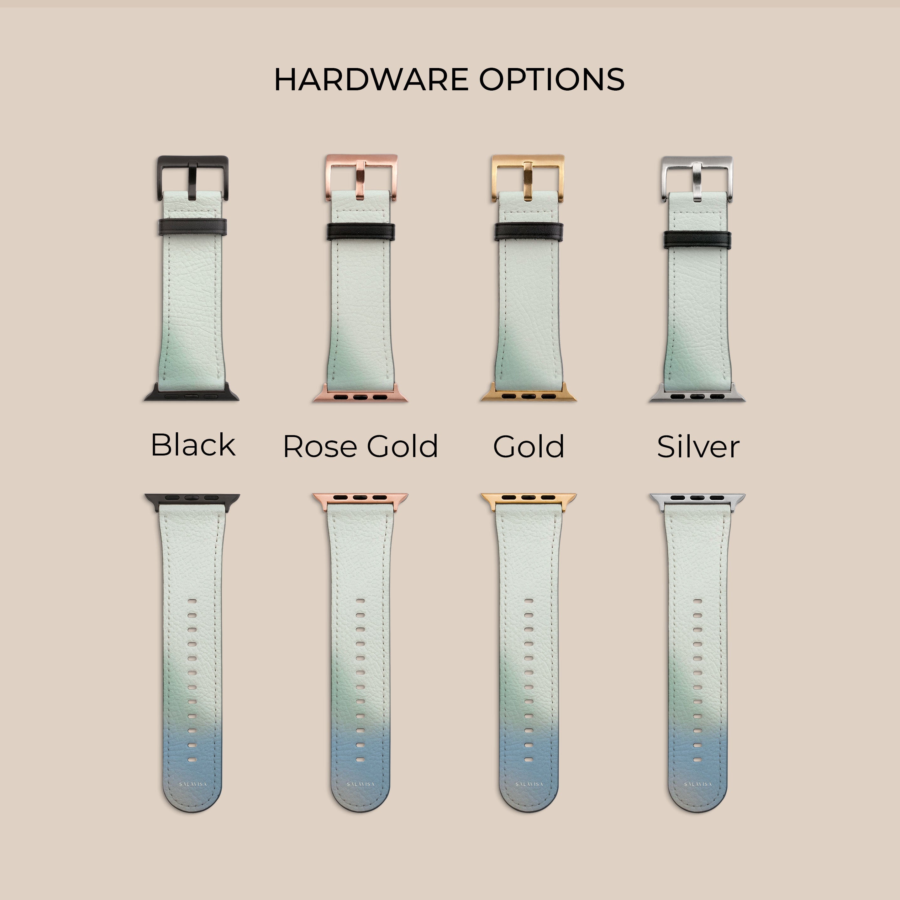 Premium Leather Apple Watch Band for Women & Men - Soft, Durable & Comfortable Strap for Apple Watch Series 9/8/7/6/5/SE - Perfect for Workouts, Office & Everyday Wear