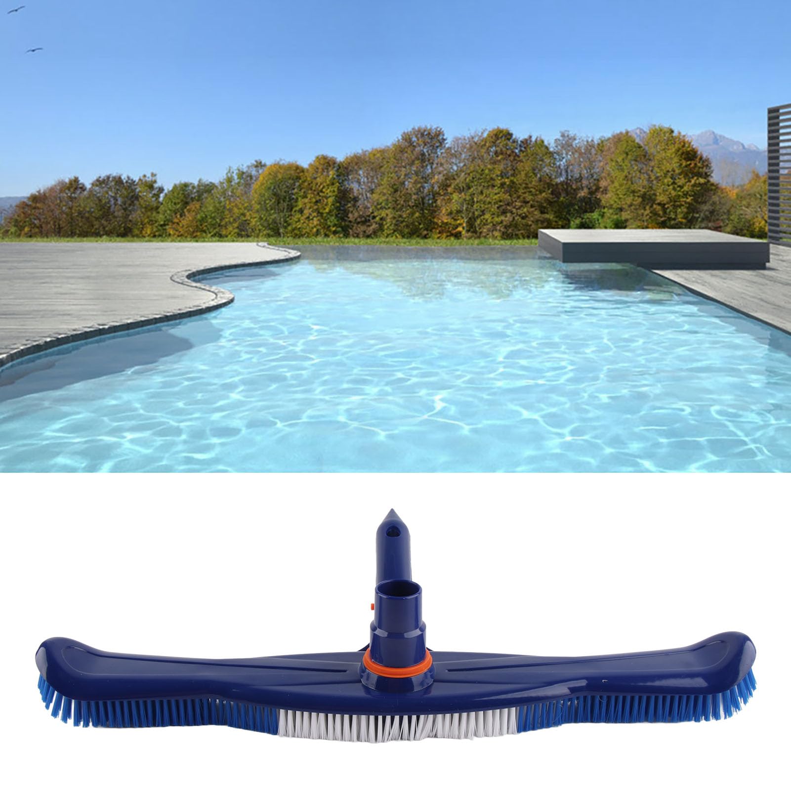 2-in-1 Pool Vacuum Head with Brush - Heavy Duty Swimming Pool Cleaner for Inground & Above Ground Pools, Spas, Hot Tubs - Perfect for Home, Hotel & Resort Maintenance
