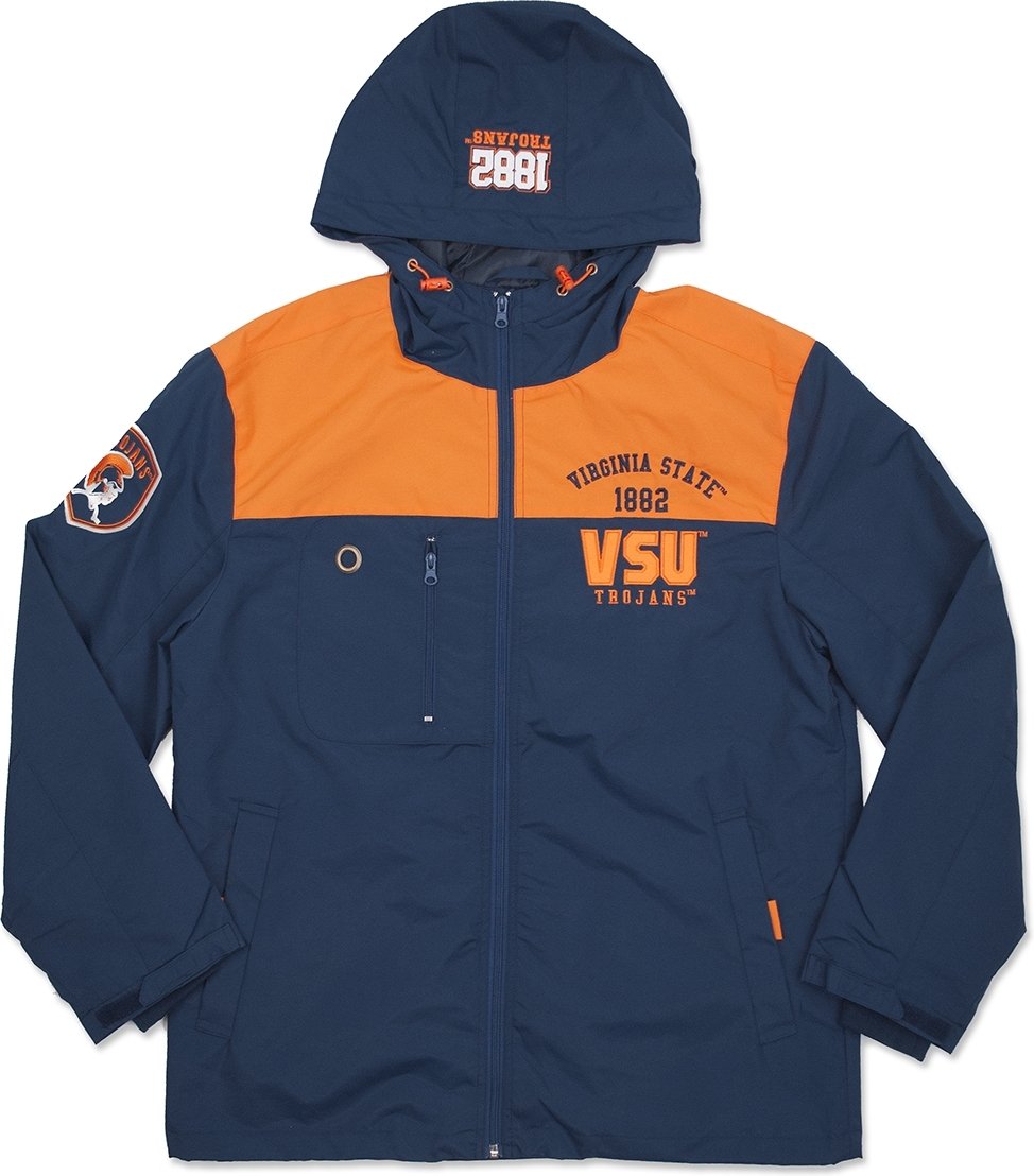 Virginia State Trojans S3 Men's Windbreaker Jacket - Lightweight Water-Resistant Athletic Outerwear for Running, Hiking & Casual Wear