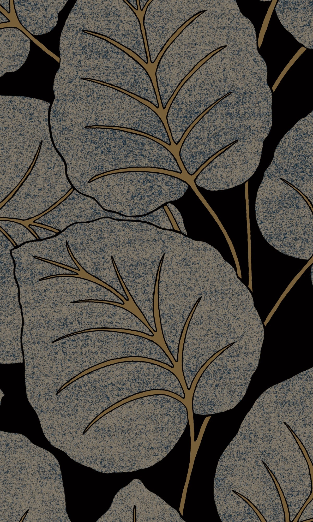 Blue Luxor Leaf Tropical Wallpaper R8905 - Premium Peel & Stick Wall Mural for Bedroom, Living Room, Nursery Decor