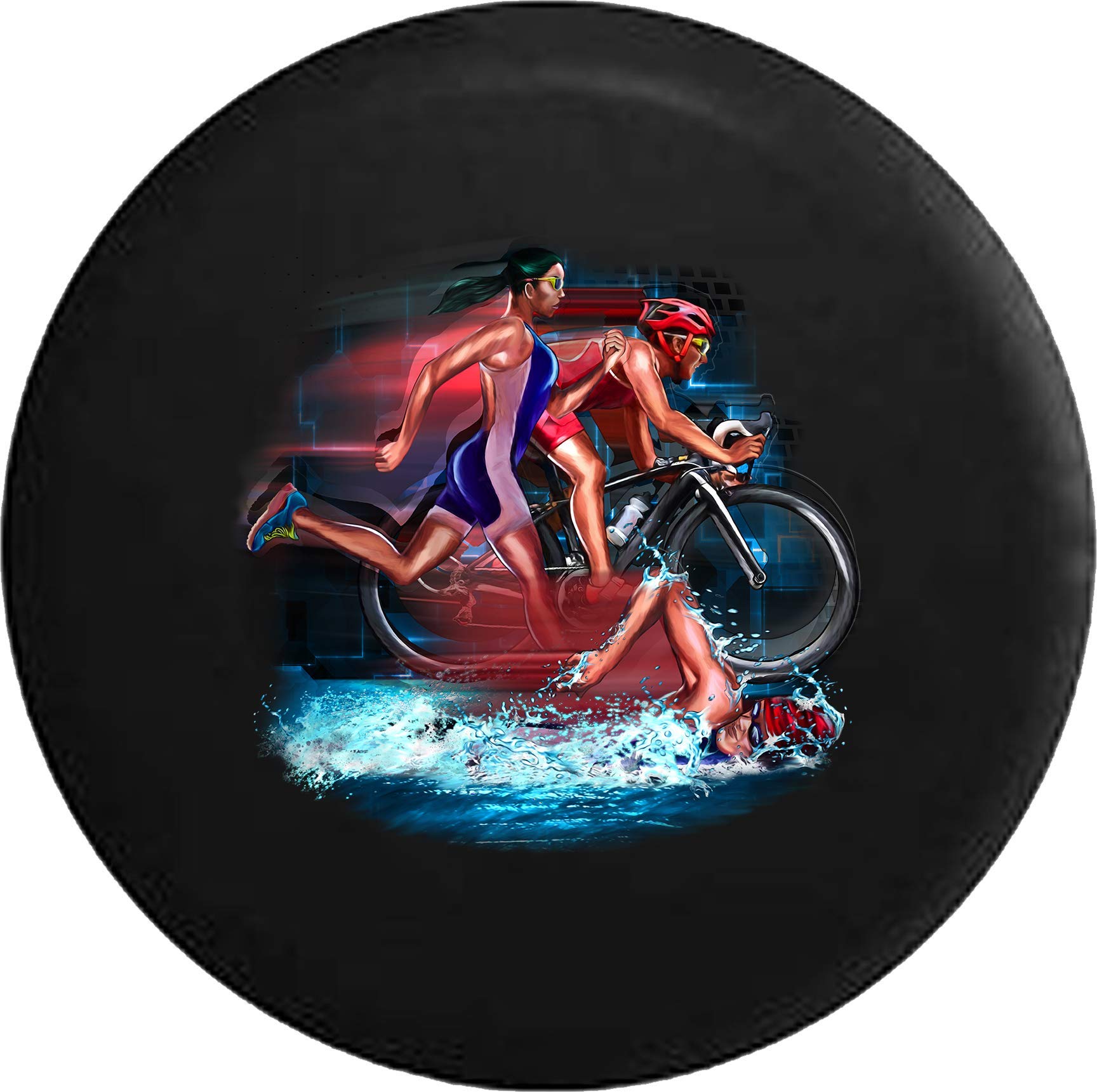 29 Inch Car Tire Cover for Triathlon, Ironman Racing, Swimming, Biking & Running - Durable Caps Supply for Endurance Sports & Outdoor Adventures