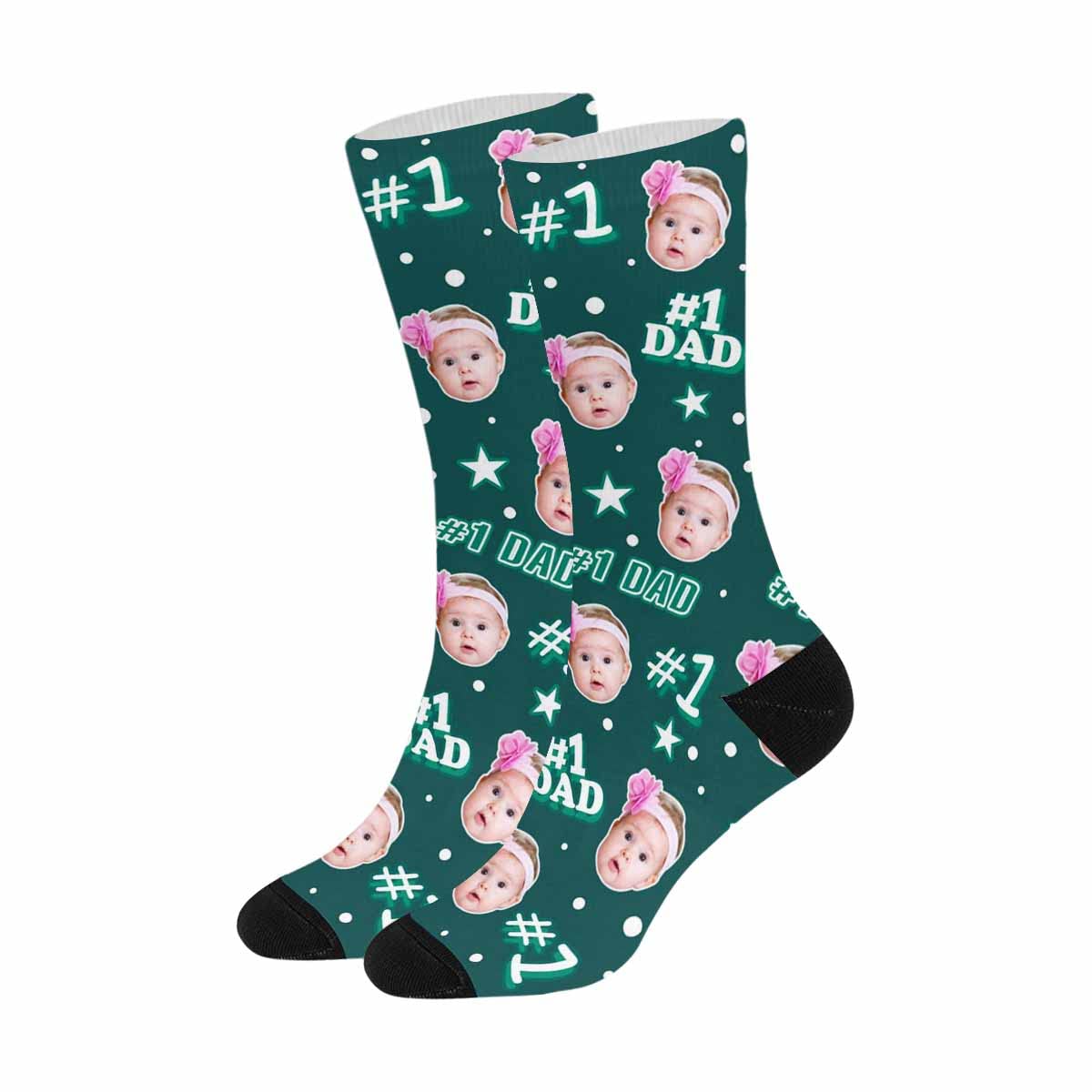 Custom Photo Face Socks - Personalized Novelty Socks for Men & Women | Dad I Love You Socks | Perfect Gift for Birthday, Anniversary & Father's Day