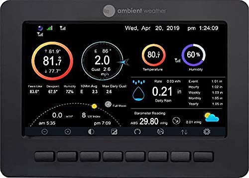 Ambient Weather WS-5050 Ultrasonic Smart Weather Station with Wireless Outdoor Sensor - Accurate Temperature, Humidity, Wind Speed & Rainfall Monitoring for Home, Garden, and Outdoor Activities