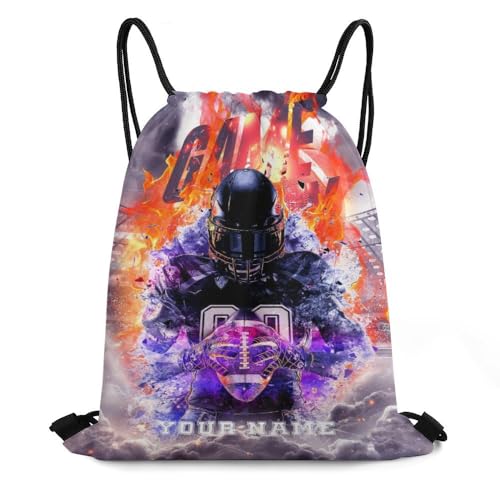 Football Drawstring Backpack 1 Basic Custom