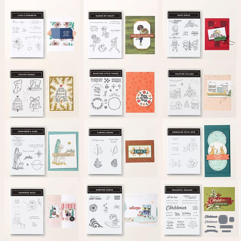 Oanruyan 2024-2025 Premium Card Making Stamps & Dies Set - Christmas, Birthday, Scrapbooking, Greeting Cards (MP990) - Perfect for DIY Holiday Albums & Festive Crafting Projects