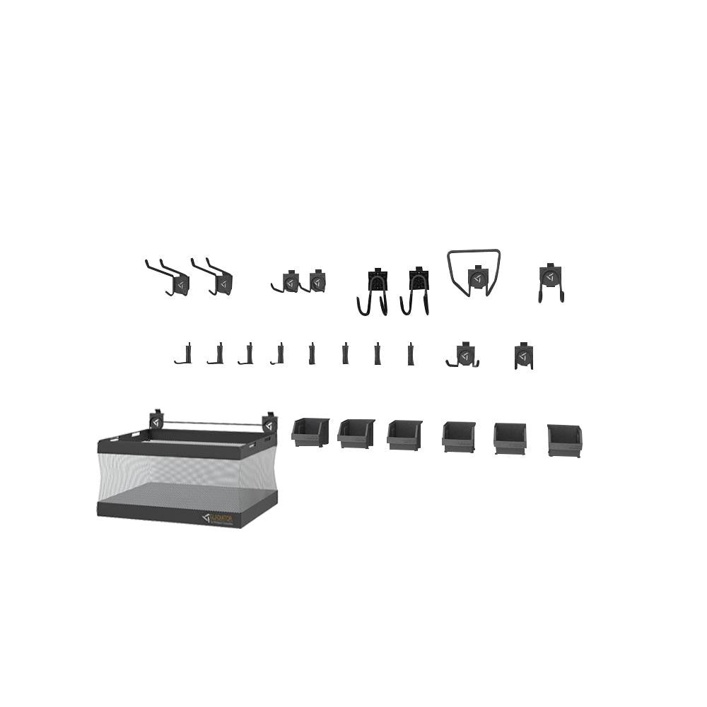 Premium Hammered Graphite Wall Accessory Kit - Complete Starter Set for Home & Office Decor | Perfect for Living Rooms, Bedrooms, and Workspace Organization