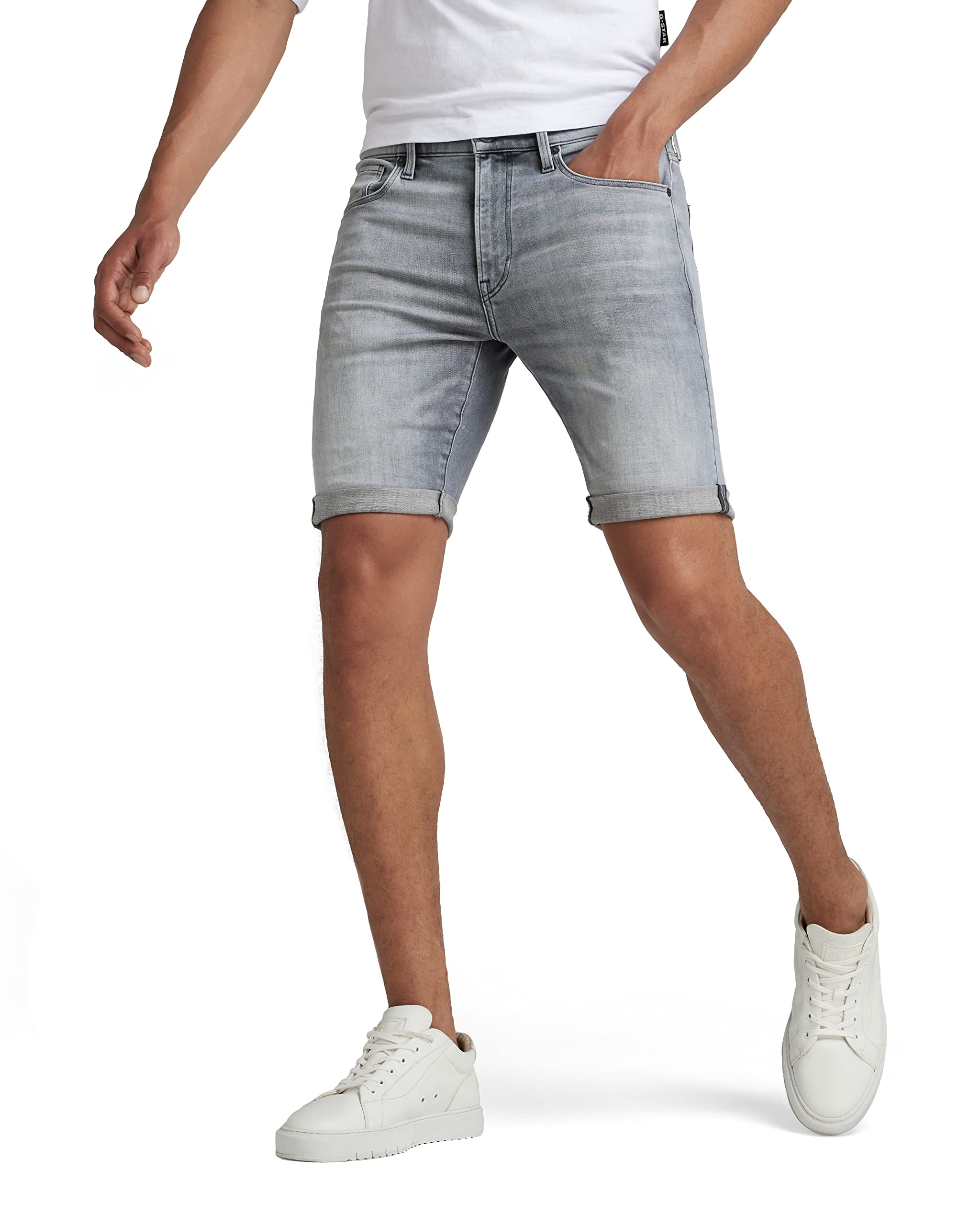 G-Star Raw Men's 3301 Slim Fit Denim Shorts | Comfortable Stretch Denim Shorts for Men | Perfect for Summer, Casual Wear & Outdoor Activities