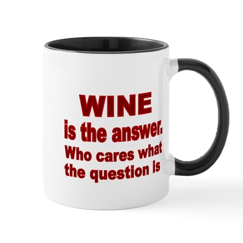 White/Black Inside - Wine Is The Answer Mug