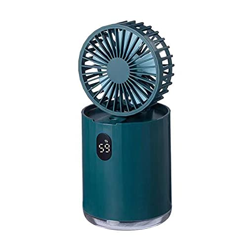 Acrosser Portable USB Humidifier Fan - Foldable, Rechargeable Desktop Humidifier for Home, Bedroom & Office | Green | Perfect for Dry Air Relief & Personal Cooling
