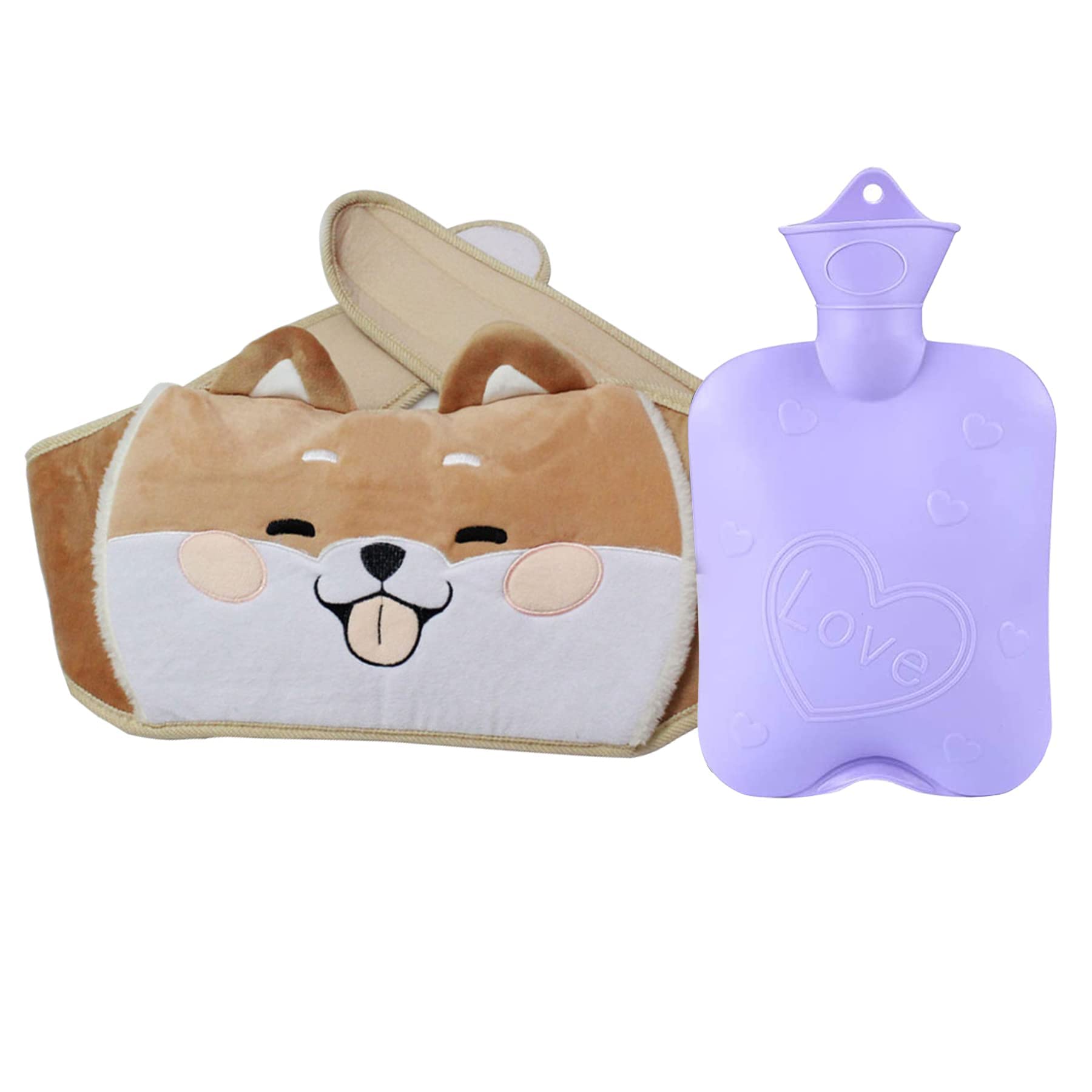 Premium Rubber Hot Water Bottle with Soft Fleece Cover - Pain Relief for Neck, Shoulder, Back, Hands, Legs & Waist | Perfect for Winter Warmth, Menstrual Cramps & Muscle Relaxation at Home or Office