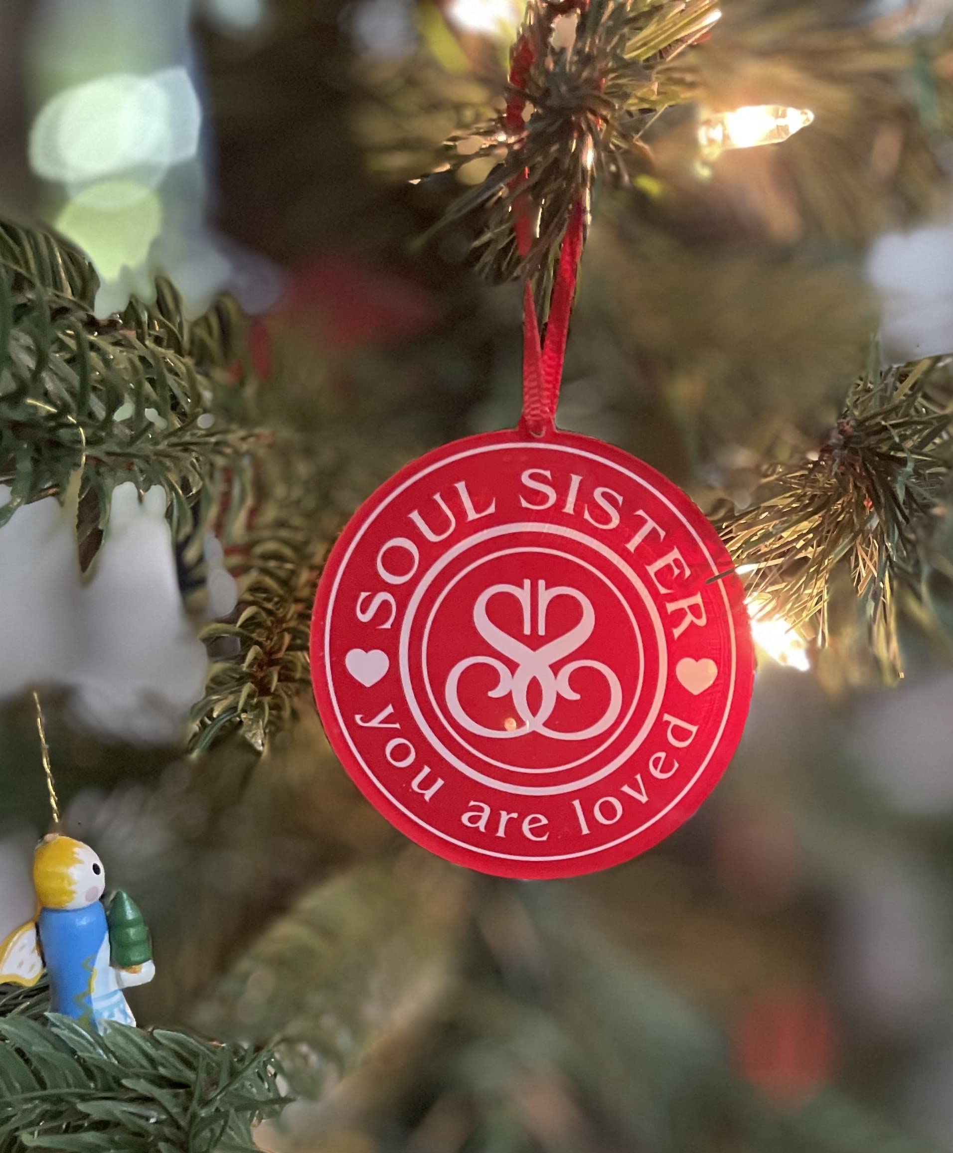 Soul Sister You Are Loved Christmas Ornament - Best Friend Gifts for Women - Unique Friendship Keepsake - Sister in Christ Decor - Perfect for Holiday Tree, Gift Exchange & BFF Birthday Presents
