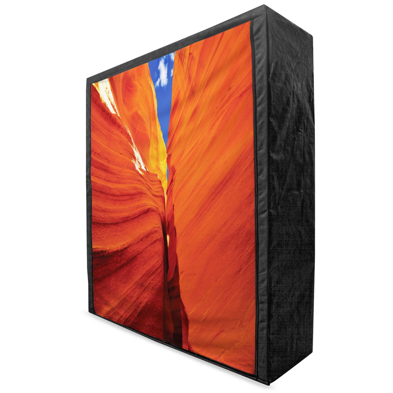 Ambesonne Americana Portable Fabric Wardrobe - Grand Canyon Geology Print Clothing Organizer with Shelves (59