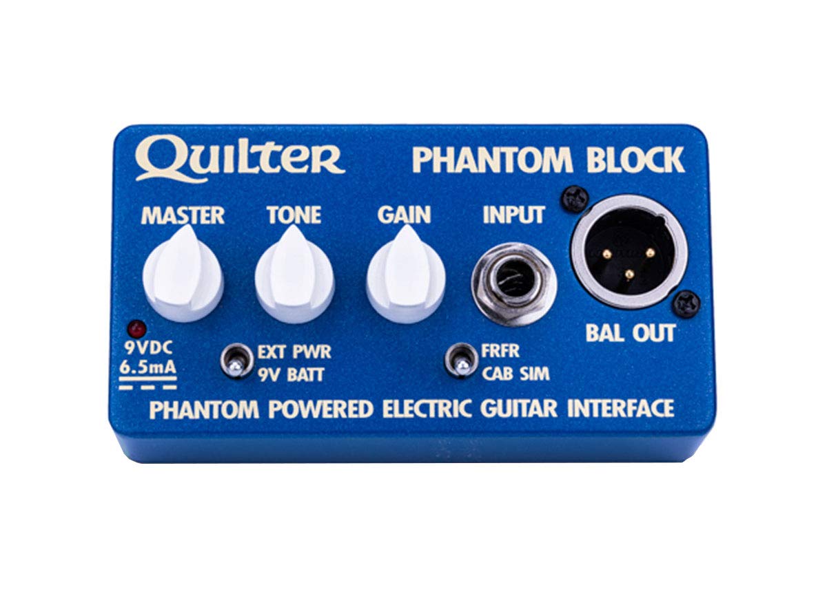 Quilter Labs Phantom Block - Professional Phantom Powered Electric Guitar DI Box & Audio Interface for Studio & Live Performances | Perfect for Recording, Gigging & Home Practice