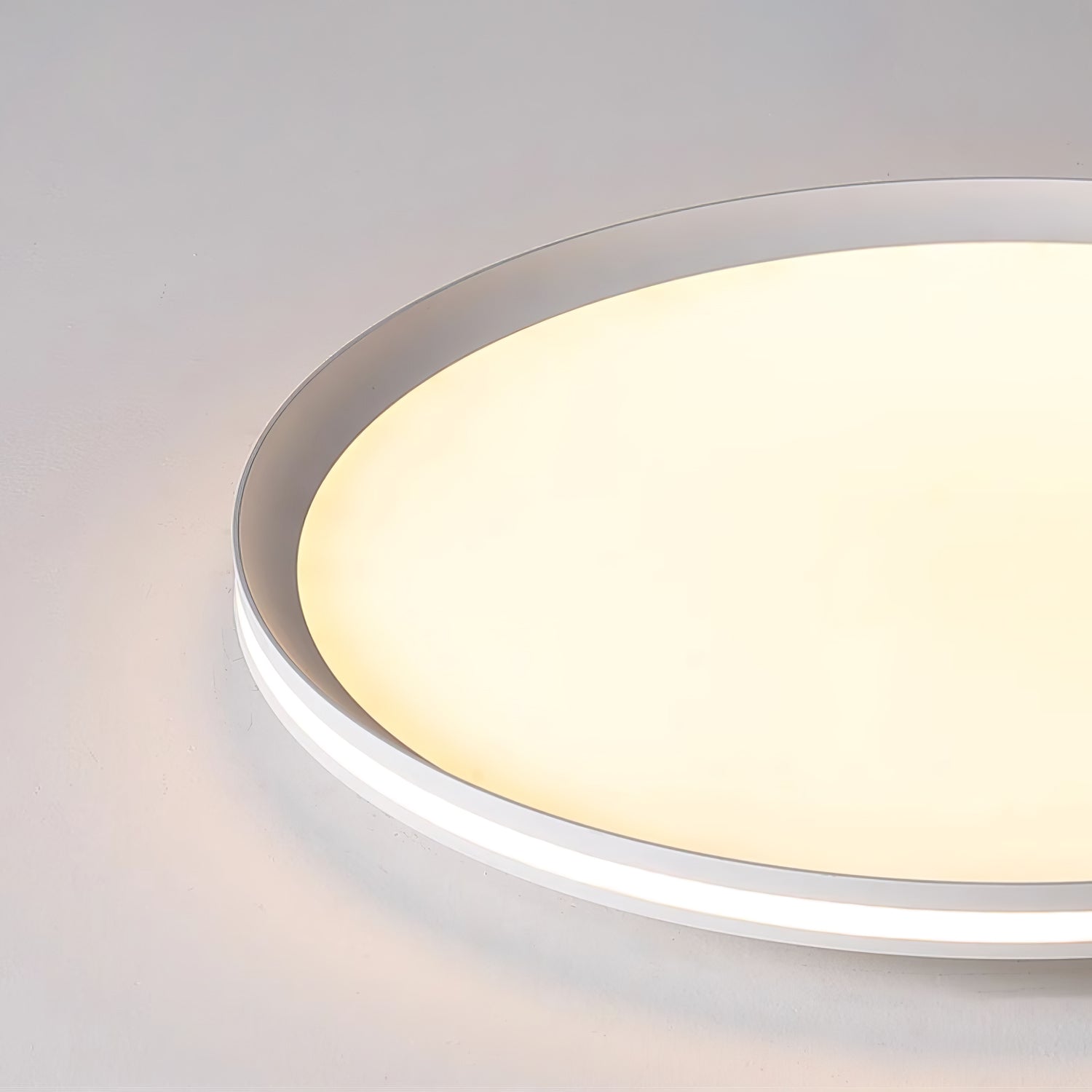 Modern Acrylic Circular LED Ceiling Light Fixture - Energy Efficient Dimmable Flush Mount Lighting for Bedroom, Living Room, Kitchen & Office