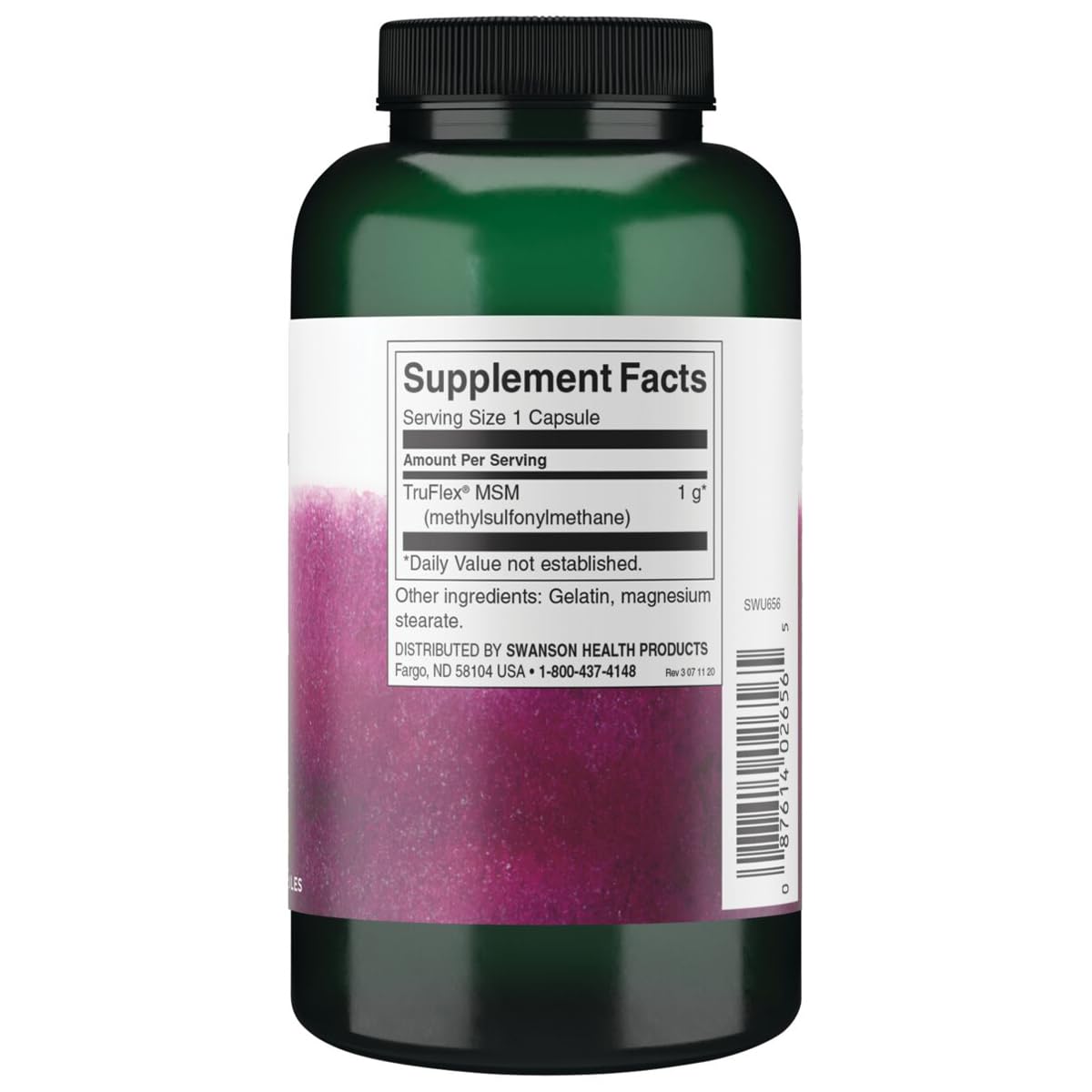 Swanson MSM 1000mg - 240 Capsules for Joint Health & Mobility Support, Promotes Connective Tissue, Cartilage & Collagen Health - Ideal for Active Lifestyles, Fitness Enthusiasts & Hair Growth Support