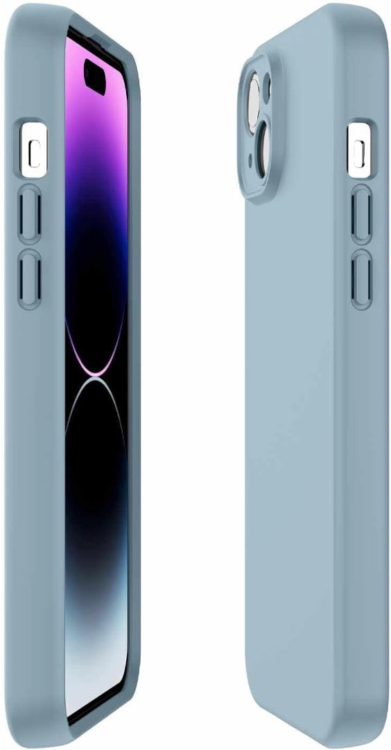 Premium Velvet MagSafe Case for iPhone 15 Plus - Soft Velvet Sky Blue Protective Cover | Slim Fit, Wireless Charging Compatible | Perfect for Everyday Use & Special Occasions