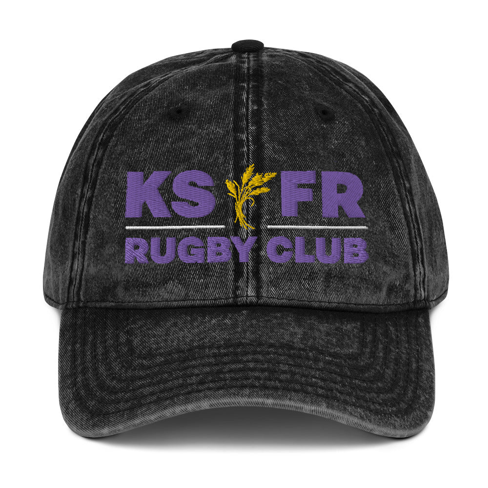 KSUFR Vintage Rugby Twill Cap - Adjustable Cotton Baseball Hat for Men & Women - Perfect for Sports, Outdoor Activities & Casual Wear