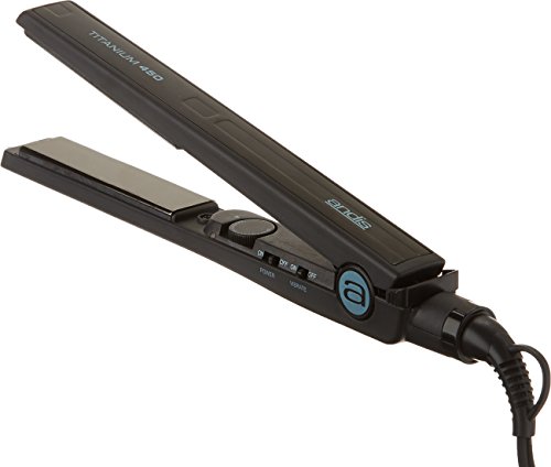Andis 66045 Professional Vibrating Curved Edge Titanium Flat Iron Hair Straightener - Perfect for Salon Styling & Home Hair Care