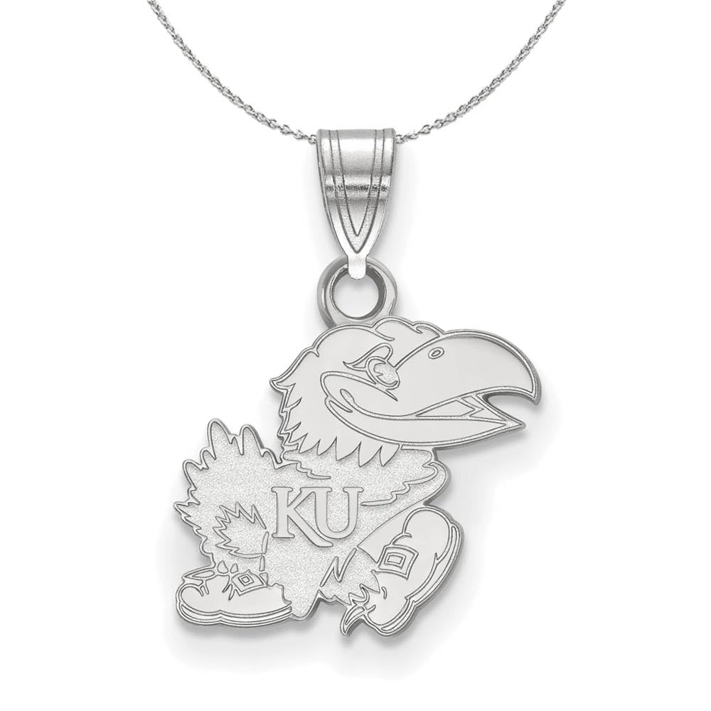 University of Kansas Jayhawks Sterling Silver Small Pendant Necklace - Perfect for Graduation Gifts & Alumni Pride