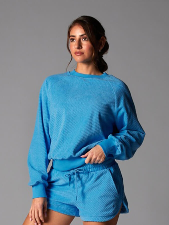 Tavi Ease Crew Women's Terry Sweatshirt | Soft Cotton Pullover | Casual Loungewear & Athleisure Top for Everyday Comfort