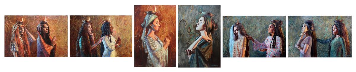 Original Artwork - The Wise and Foolish Painting - Biblical Parable Wall Decor for Home & Church