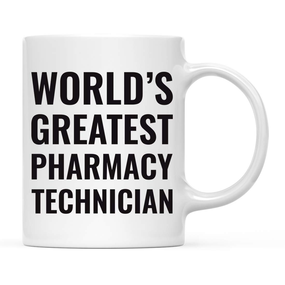 11oz Andaz Press Coffee Mug - World's Greatest Pharmacy Technician Gift for Men & Women - Ceramic Drinking Cup for Birthday, Christmas, Graduation - Perfect for Office, Home & Coffee Breaks