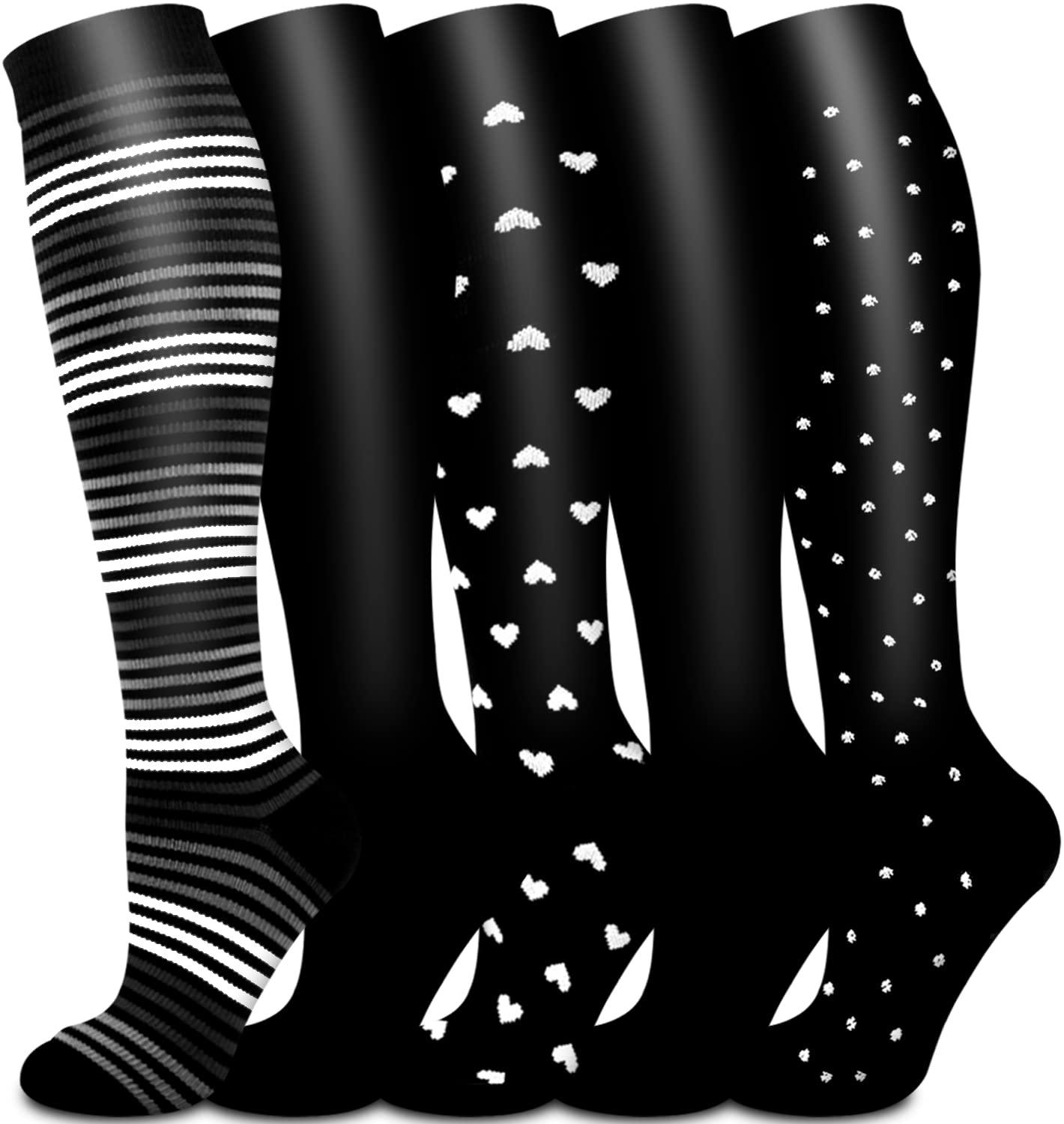 Copper Compression Socks for Women & Men - Improve Blood Circulation & Recovery - Best for Running, Hiking, Nursing, Travel & Sports - Ideal for Athletes, Nurses & Frequent Flyers