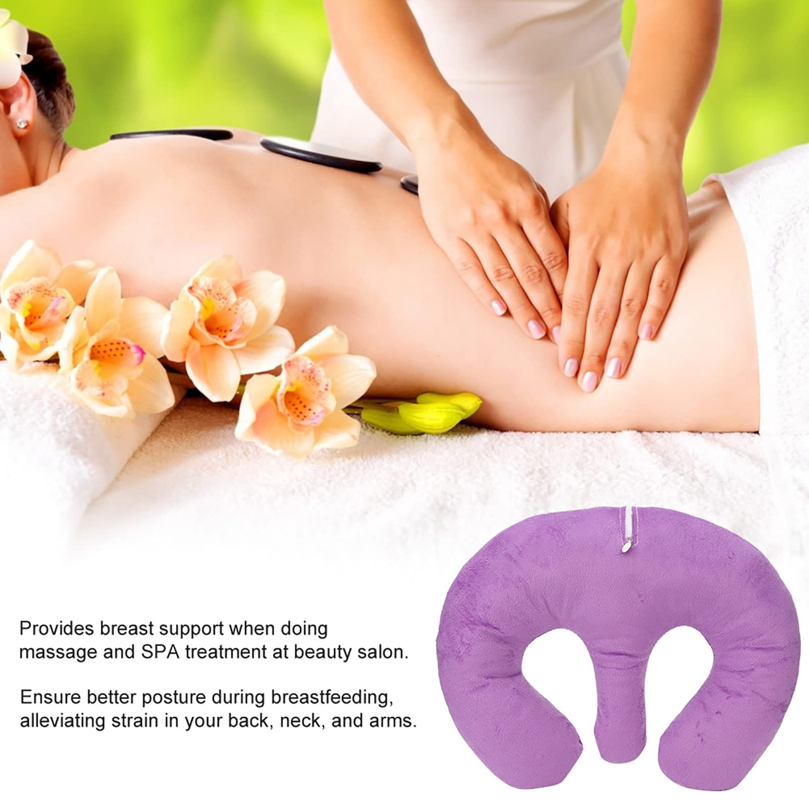 Anti-Wrinkle Chest Support Pillow for Massage Tables - Spa & Beauty Salon Cushion with Ergonomic Design (Dark Coffee) - Perfect for Facial Treatments, Massage Therapy & Skin Care Relaxation