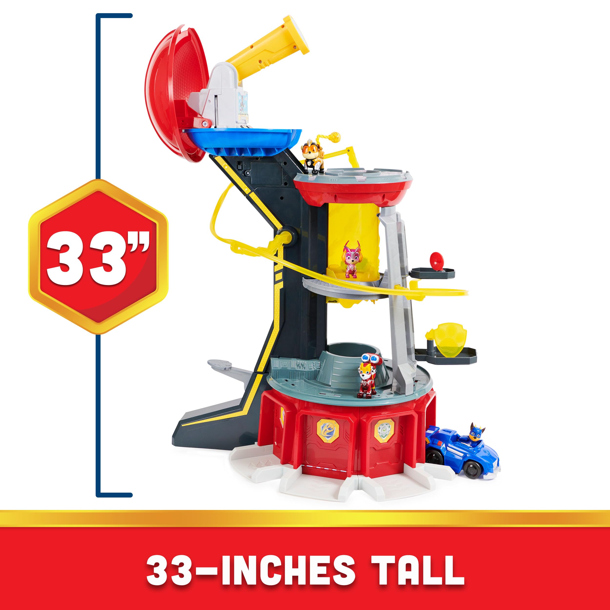 **Paw Patrol Mighty Lookout Tower Playset with 4 Exclusive Action Figures, Toy Car, Lights & Sounds – Amazon Exclusive Toy for Kids Ages 3+ | Interactive Adventure Playset for Imaginative Play**