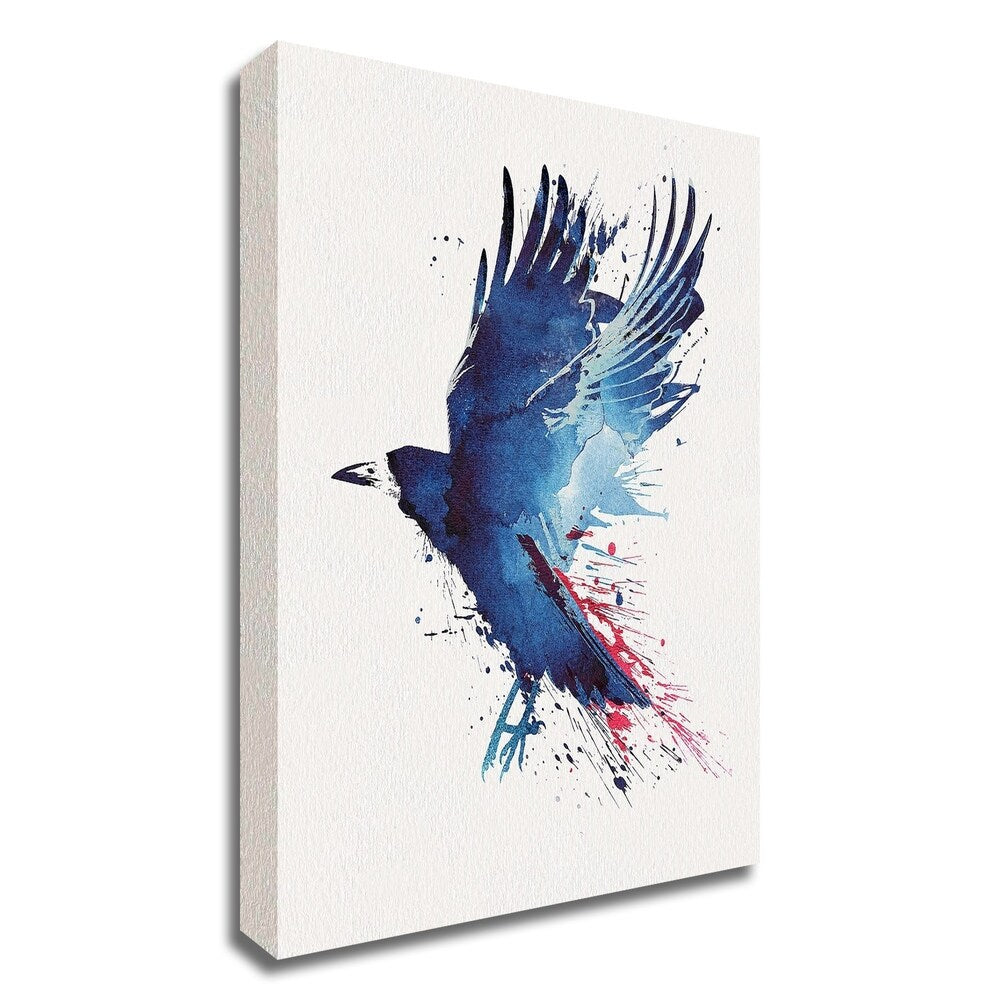 Bloody Crow by Robert Farkas - Premium Canvas Art Print Ready to Hang | Gothic Home Decor, Office Wall Art & Unique Gift Idea