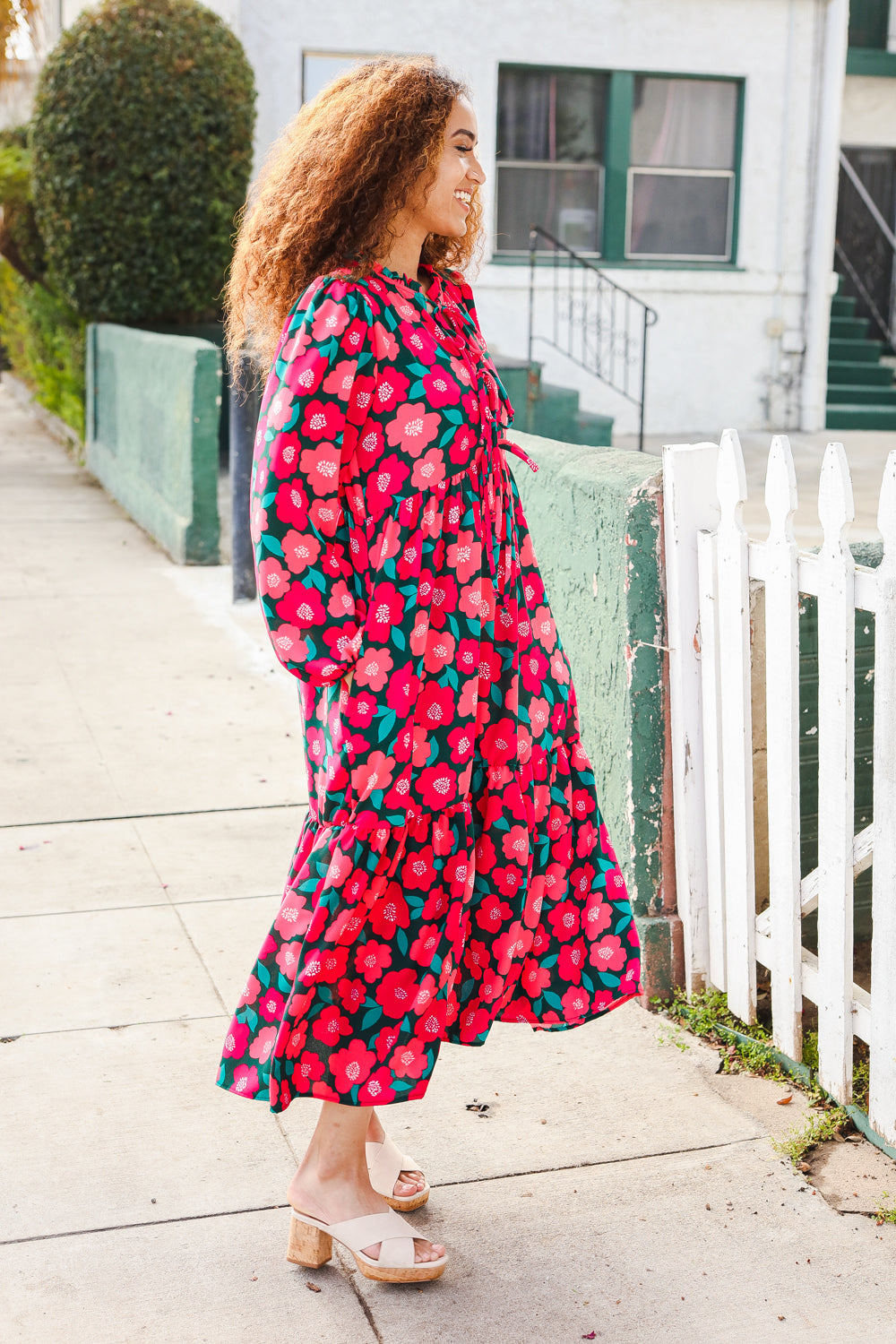 Adorable Ribbon Bow Tie Babydoll Tiered Maxi Dress for Women - Flowy Summer Dress for Beach, Wedding & Special Occasions
