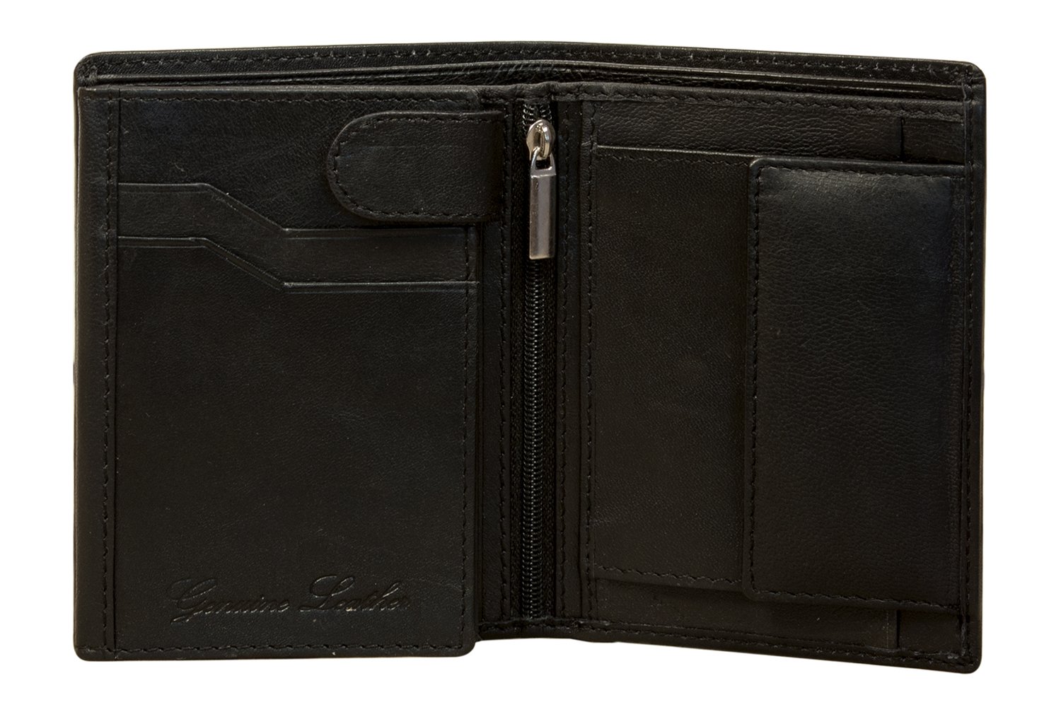 Sakkas Genuine Leather Tri-Fold Wallet for Men & Women - 9 Credit Card Slots RFID Blocking - Perfect Gift for Birthday, Anniversary & Travel (Includes Gift Bag)