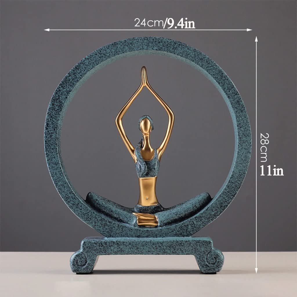Abstract Yoga Girl Sculpture - Meditation & Yoga Decor for Bedroom, Living Room, Office - Zen Home Decor Accent, Shelf Display, TV Cabinet Centerpiece - Perfect for Yoga Studios, Meditation Spaces & Modern Home Décor