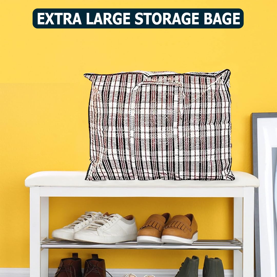 Extra Large Heavy Duty Waterproof Laundry Storage Bags with Zipper (5-Pack) - Multi-Colored Organizer for Travel, Camping & Home Use