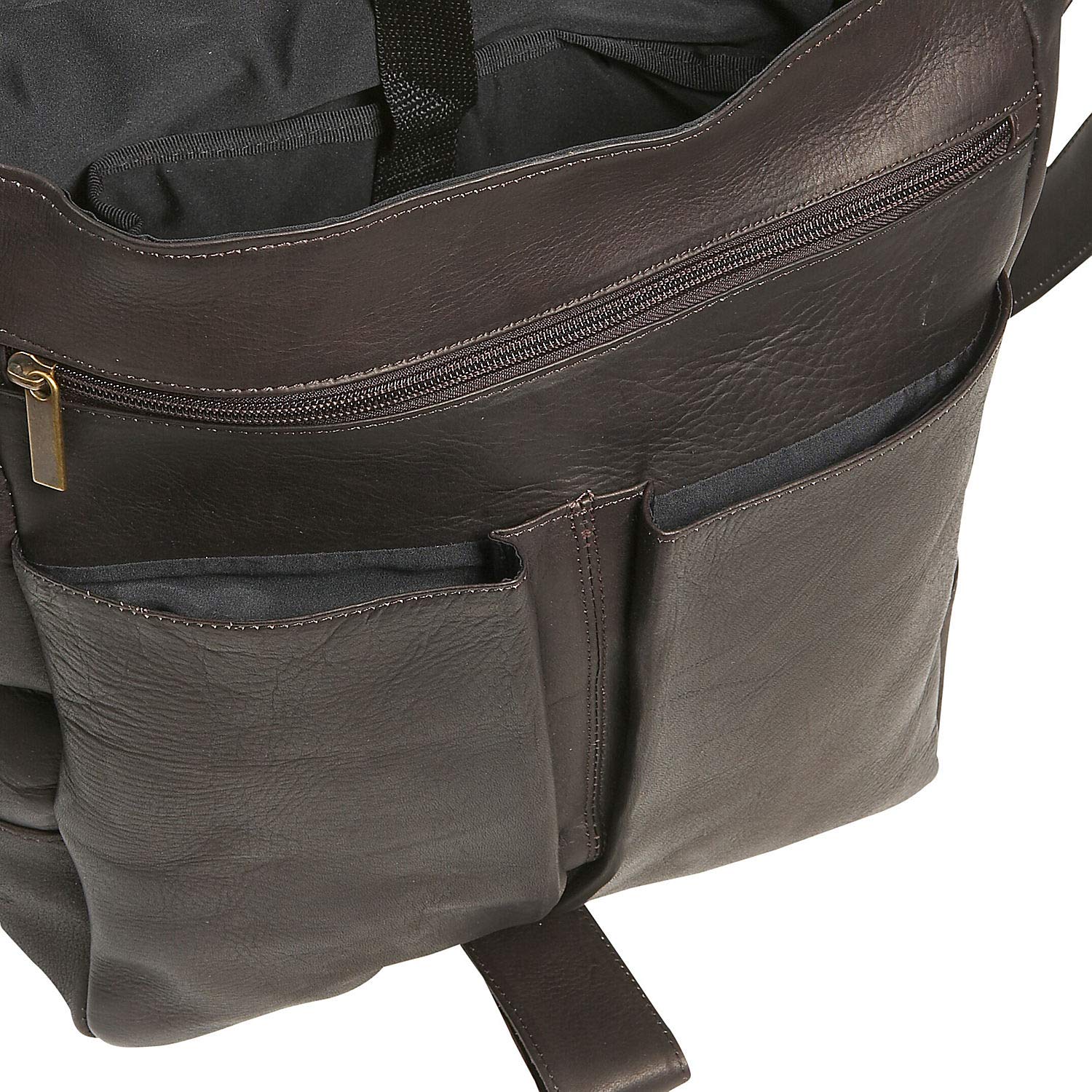 David King & Co. Premium Leather Messenger Bag for Men & Women - Black, One Size - Perfect for Work, Travel & Everyday Use
