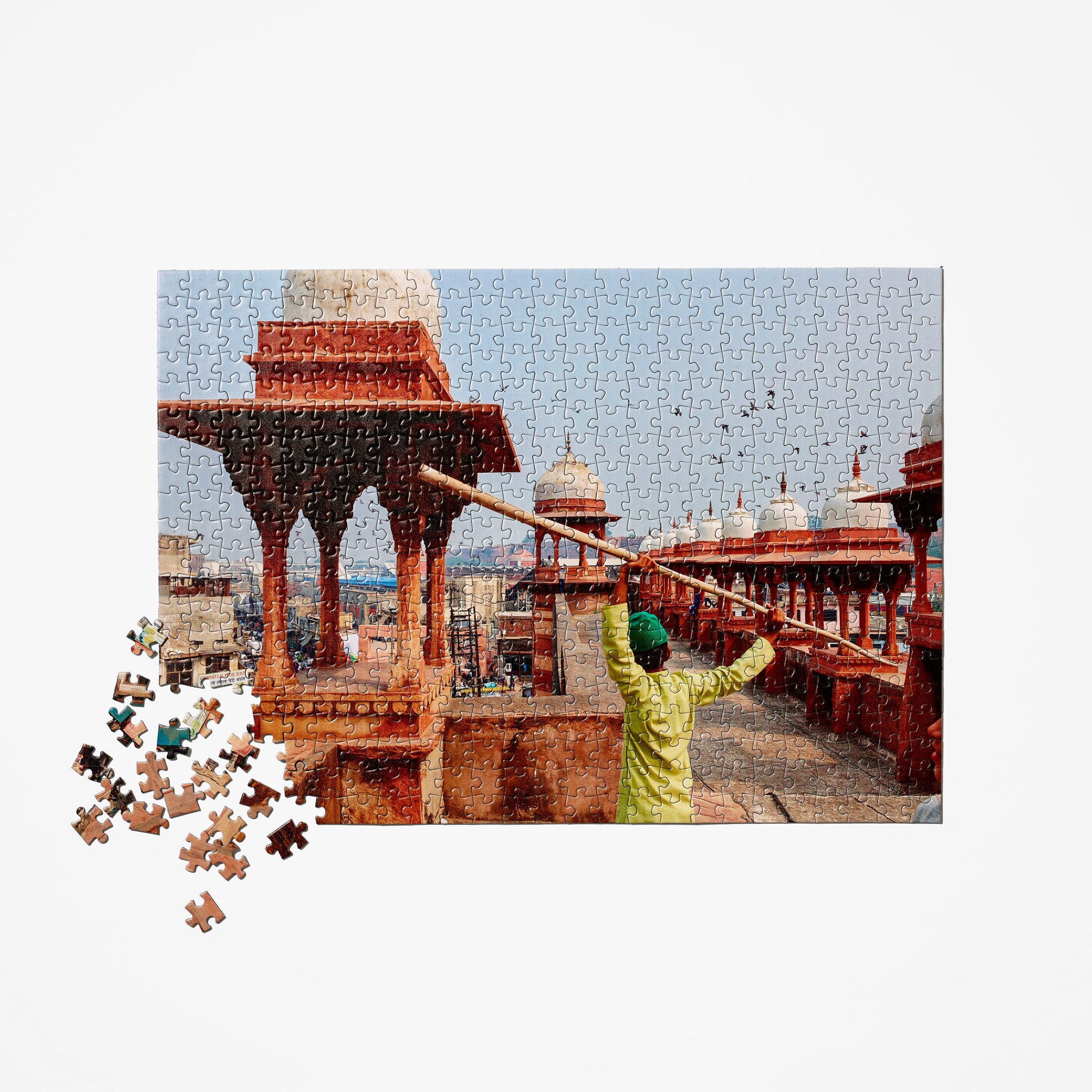Indian Mosque Travel Puzzle - 500 Piece Jigsaw Puzzle for Adults & Kids - Beautiful Islamic Architecture Scene - Perfect for Family Game Night & Home Decor