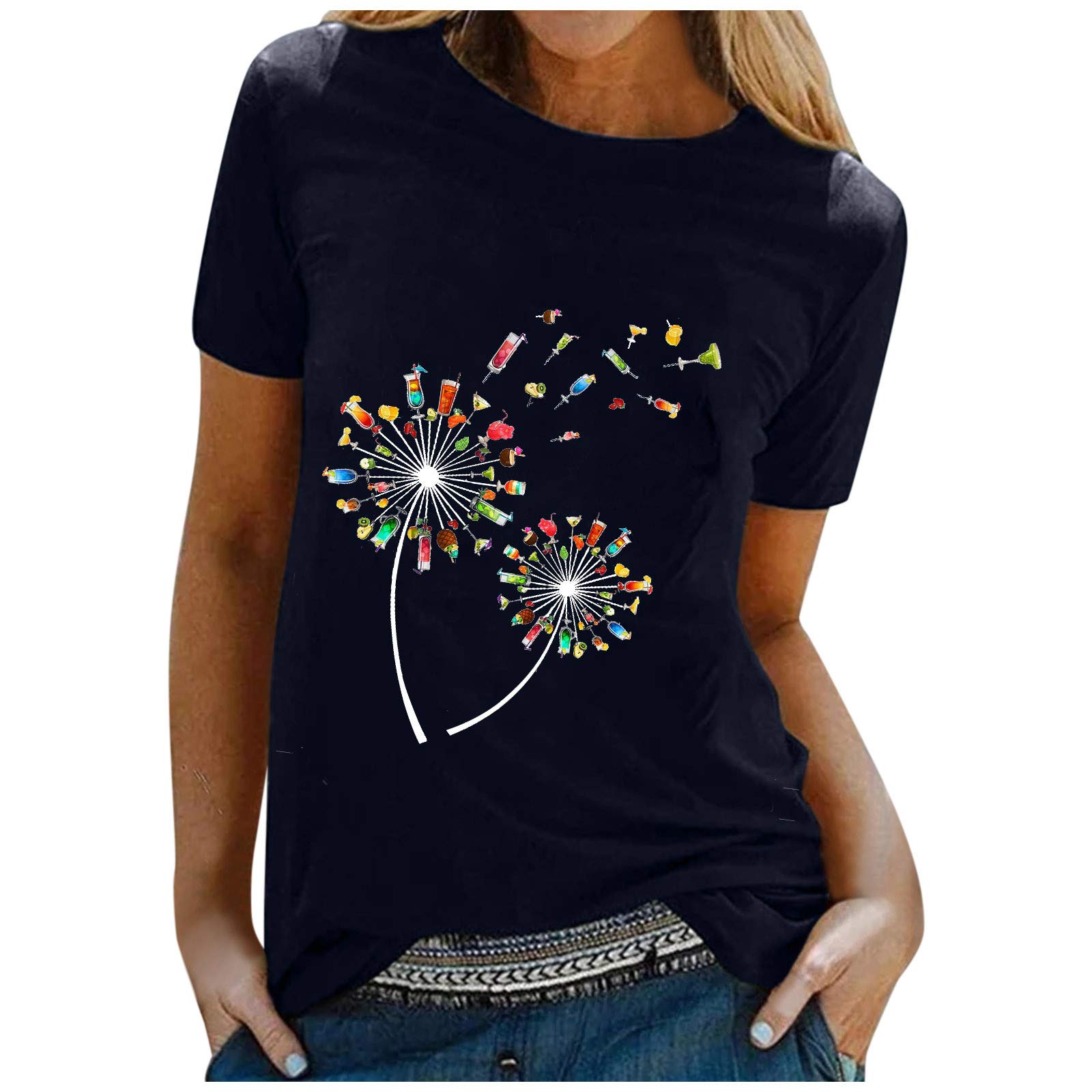 **Sunflower Graphic T-Shirts for Women - Plus Size Cute Faith-Inspired Casual Tee - Perfect for Church, Summer Outfits & Everyday Wear**