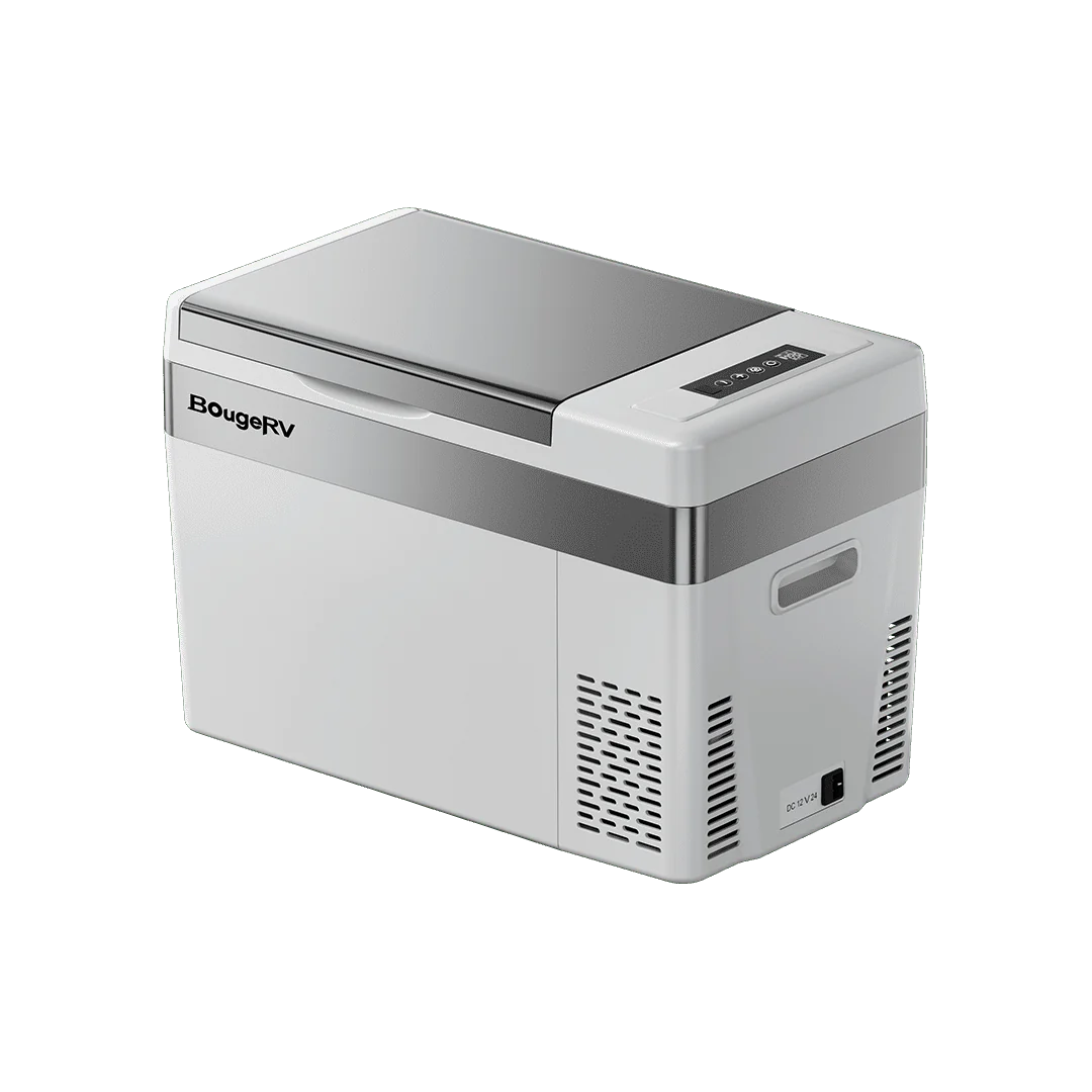 BougeRV 12V 30 Quart (28L) Portable Car Refrigerator Freezer for Camping, Road Trips & Outdoor Adventures - Compact Car Fridge for Food, Drinks & Picnic Storage
