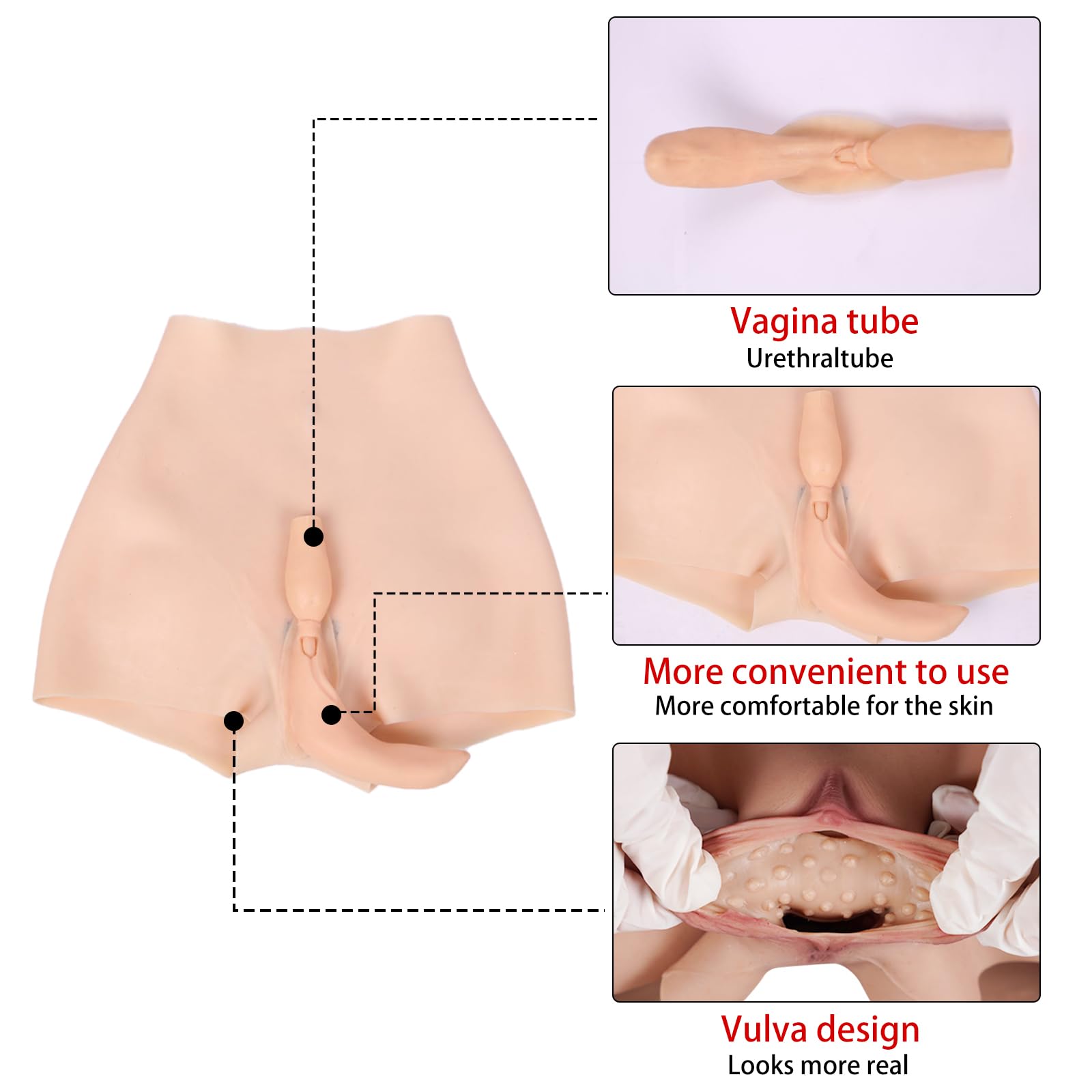 Premium Silicone Hip Enhancer Pants with Pee Device - Realistic Butt Lift for Drag Queens, Crossdressers & Transgender - Perfect for Cosplay, Performances & Everyday Confidence Boost